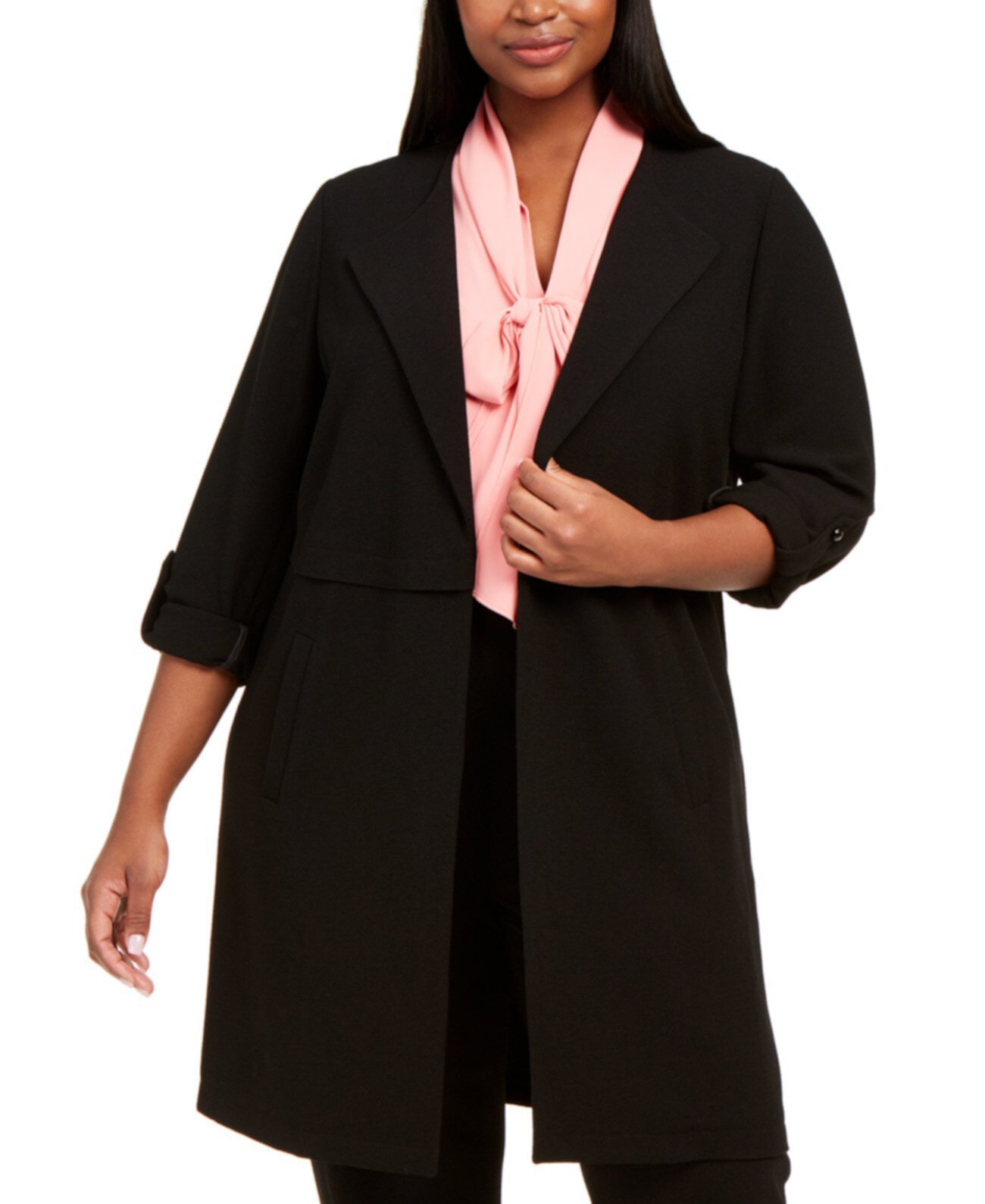 Модная фактурная куртка-топпер с добавлением размера, созданная для Macy's Bar III