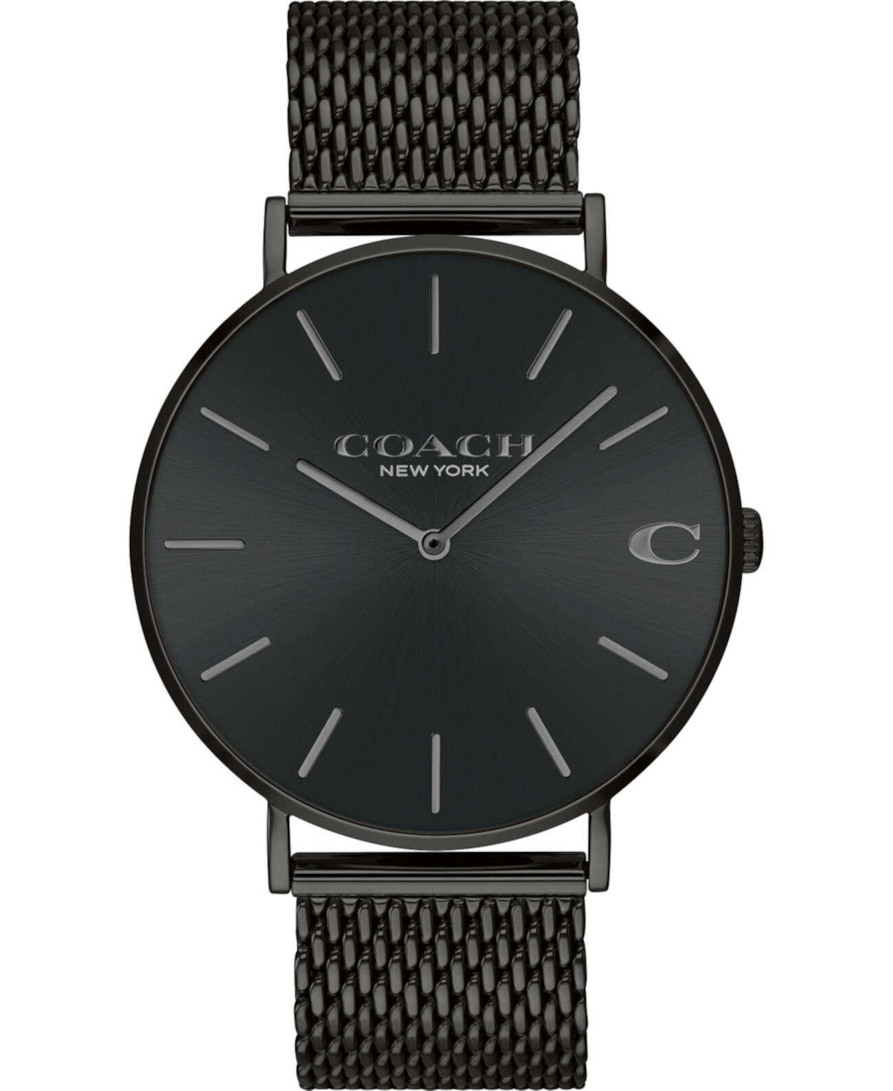 Мужские наручные часы Charles Black из нержавеющей стали с сетчатым браслетом, 36 мм COACH