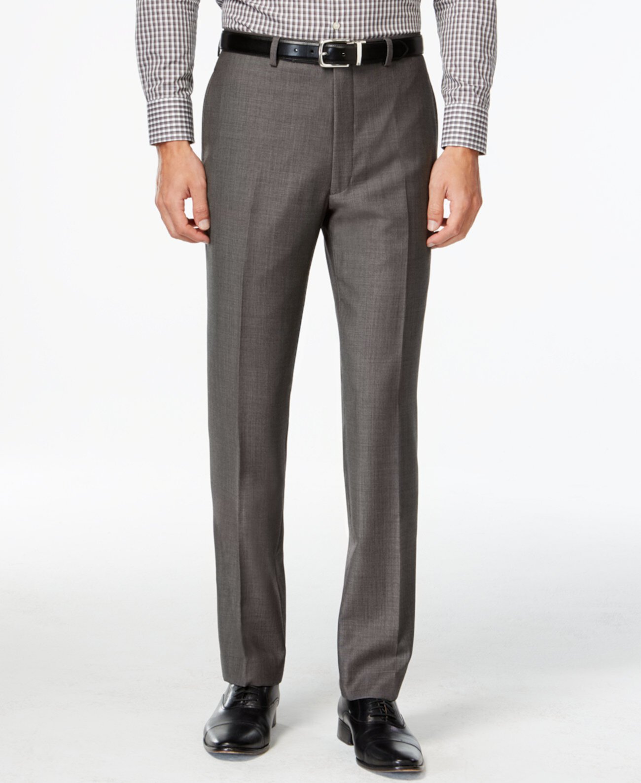 Брюки Темно-серые Pindot 100% шерсть Костюмные брюки Modern Fit Calvin Klein