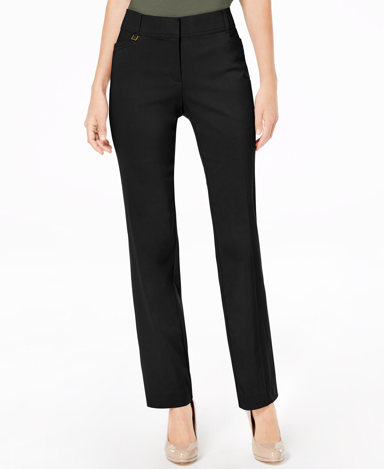 Прямые брюки с пышными формами стандартной и короткой длины, созданные для Macy's J&M Collection