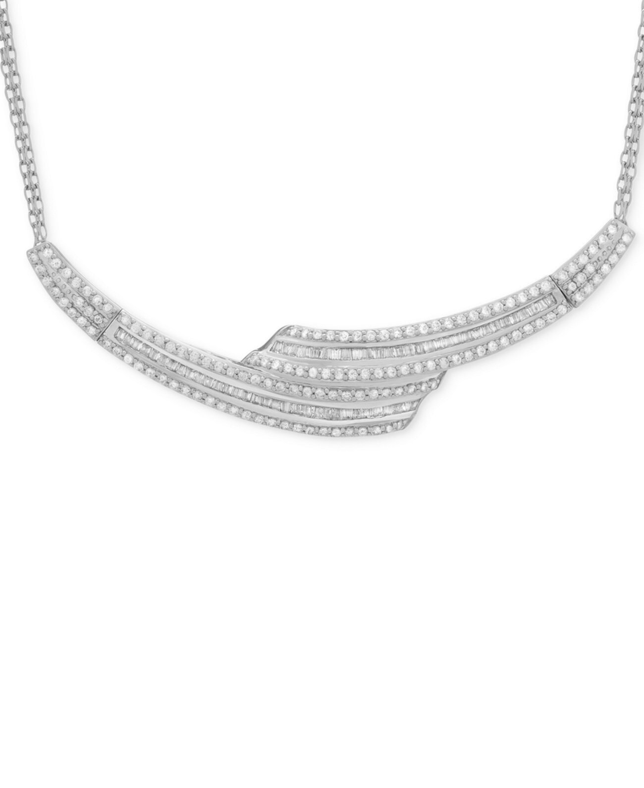 Ожерелье с бриллиантовым воротником (2 карата) в стерлинговом серебре, созданное для Macy's Wrapped in Love