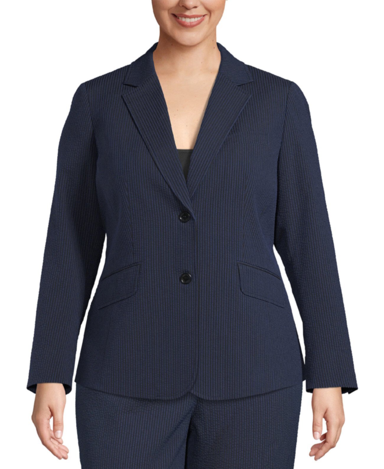 Пиджак с двумя пуговицами размера плюс Anne Klein