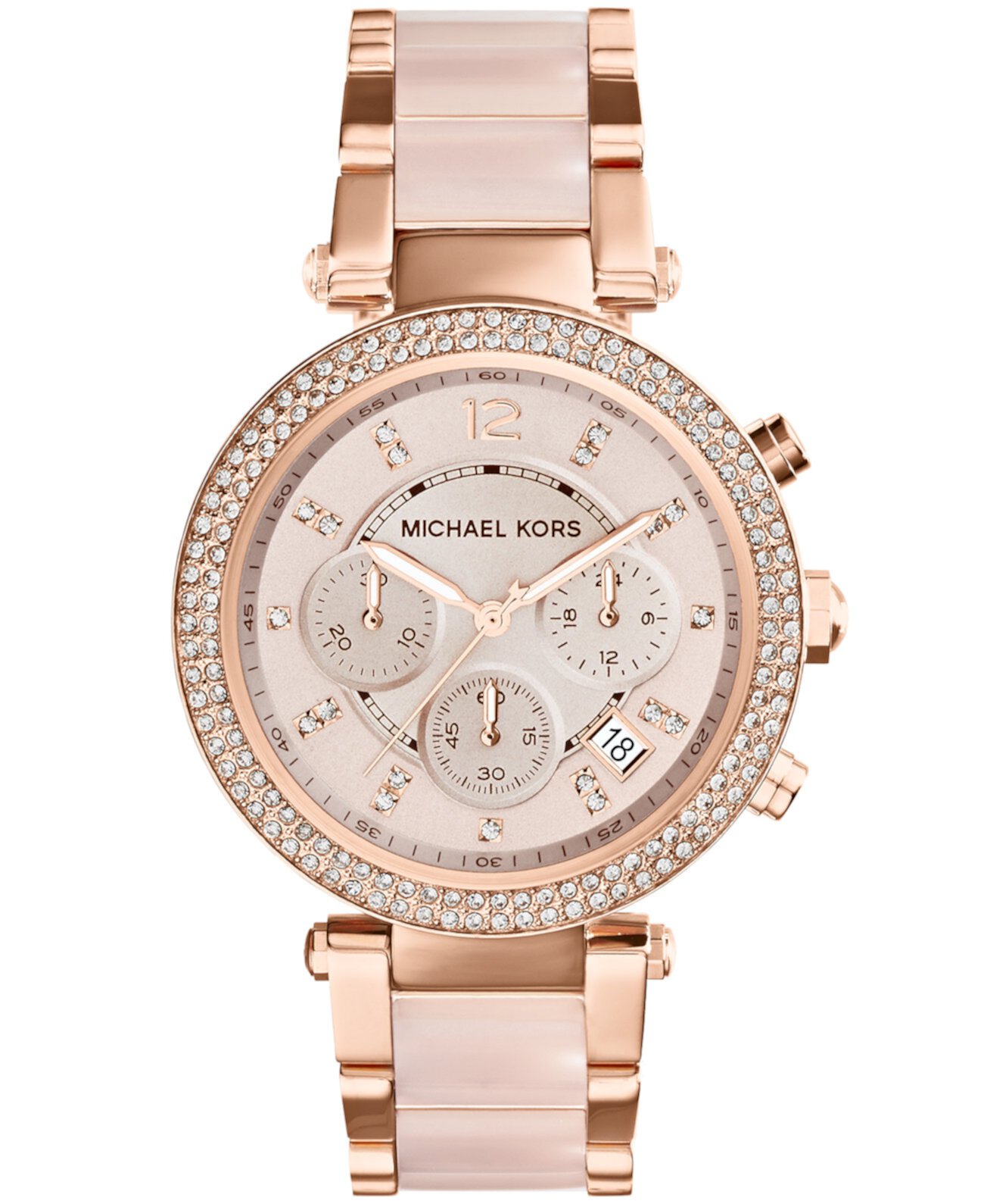 Женский хронограф Parker Blush и часы из нержавеющей стали с браслетом из розового золота 39 мм MK5896 Michael Kors
