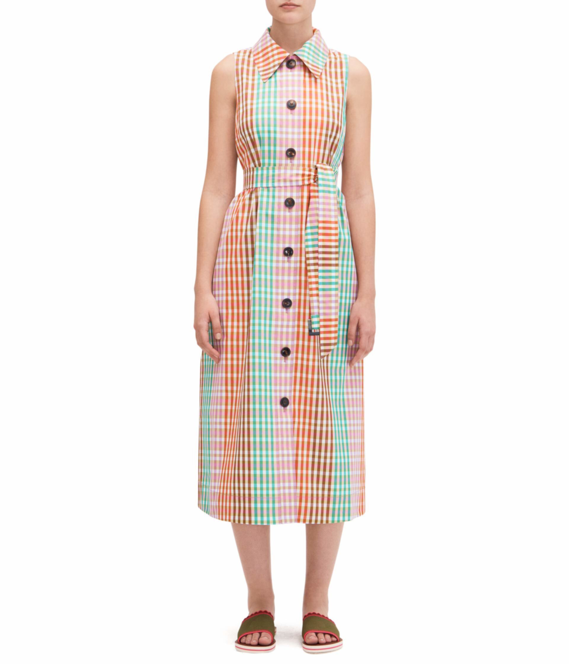 Платье-рубашка в радужную клетку Kate Spade New York