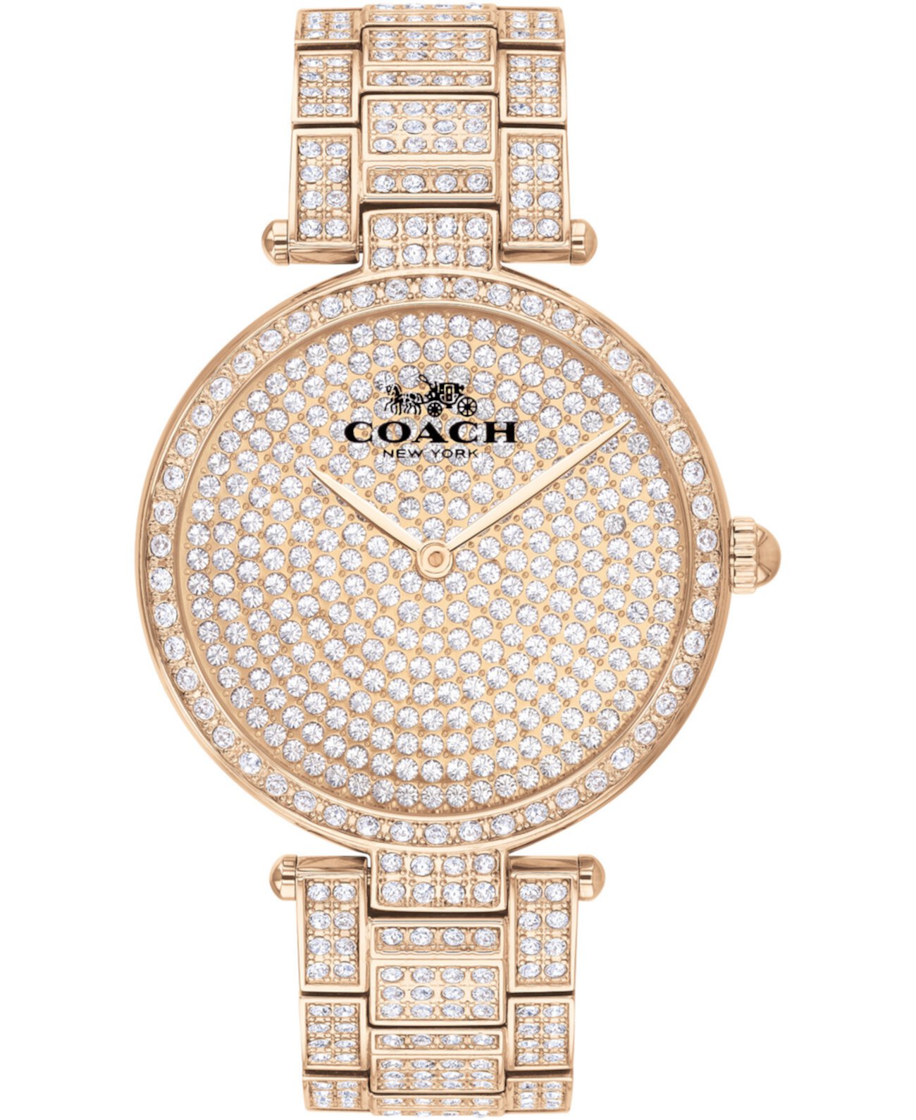 Женские часы Park Carnation с золотым браслетом, 34 мм COACH