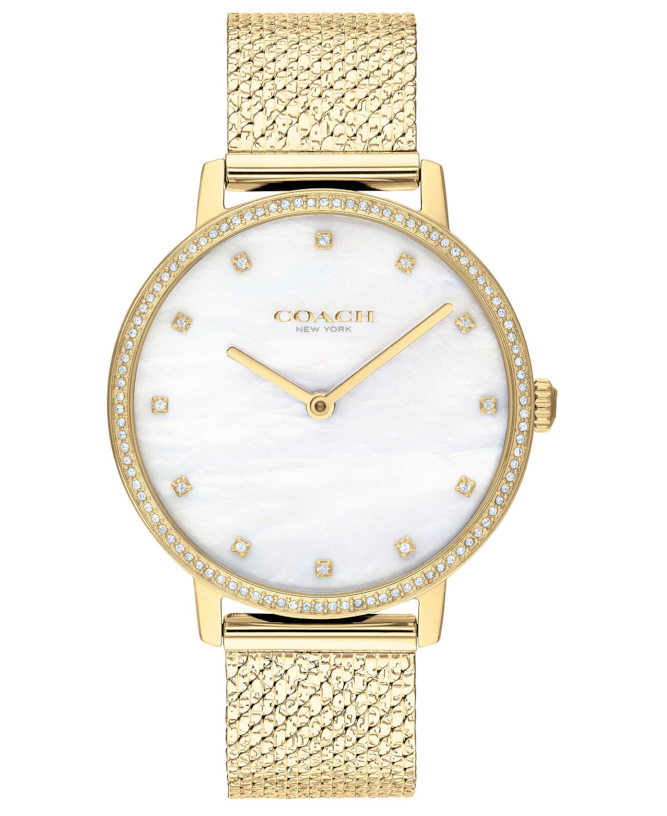 Женские золотые часы-браслет Audrey из нержавеющей стали 35 мм, созданные для Macy's COACH