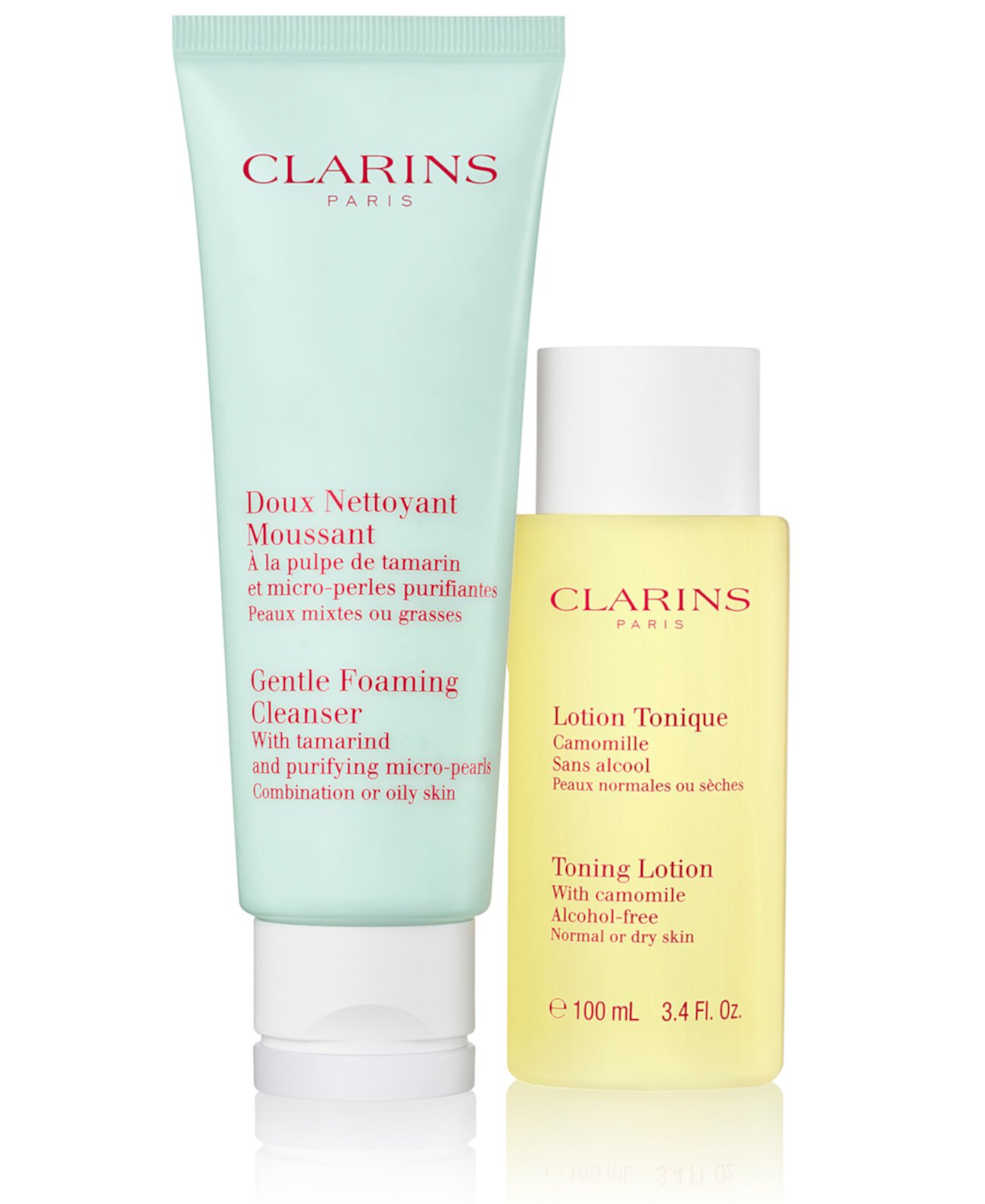 2-Рс. Очисти и освежи подарочный набор - комбинированная или жирная кожа Clarins