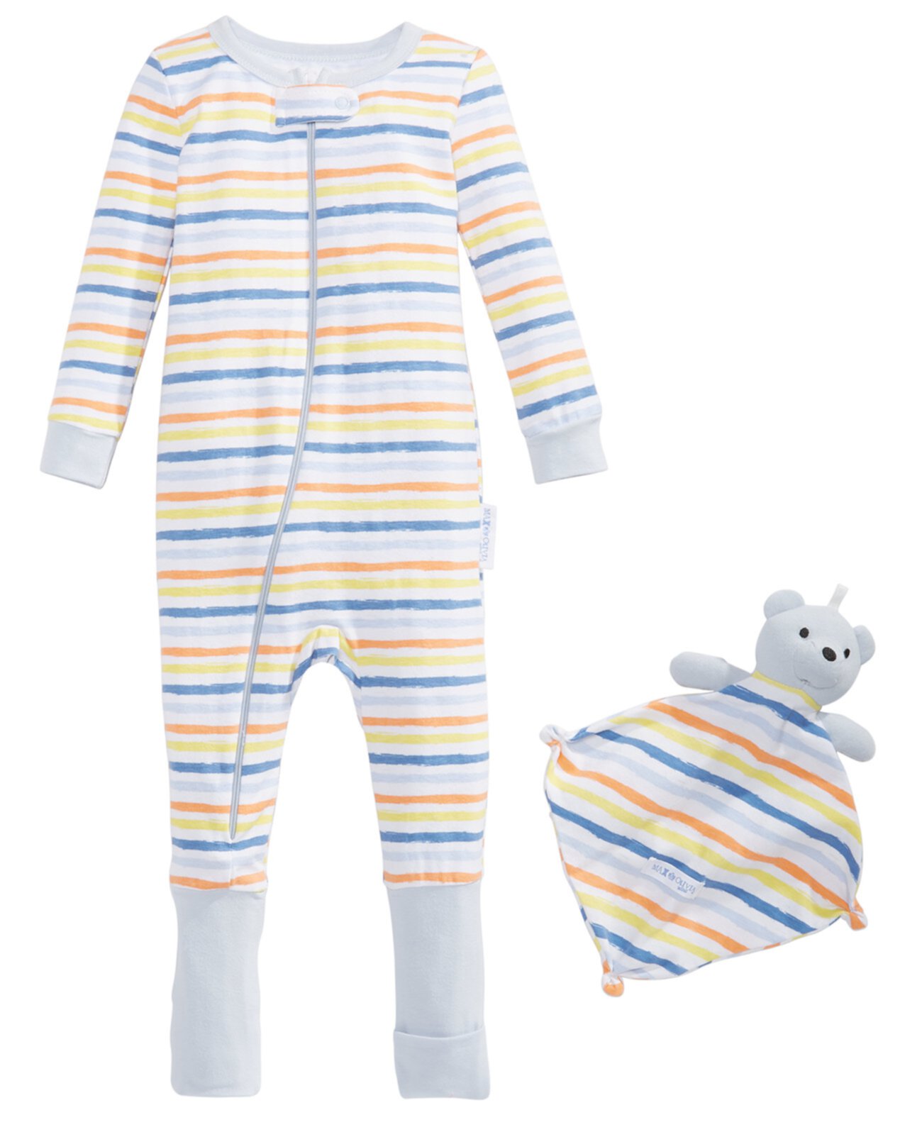 Детские Мальчики 2-Шт. Детский комплект пижамы и одеяла с принтом Max & Olivia