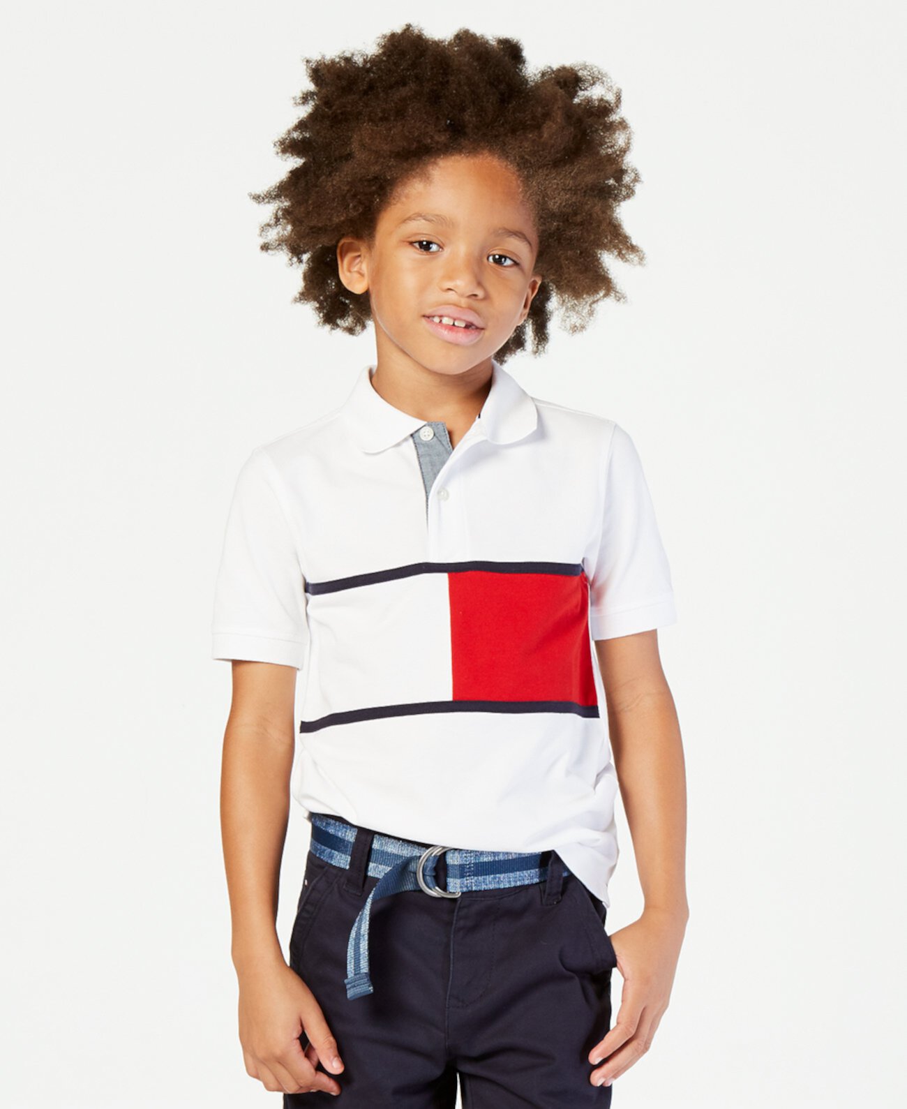 Поло рубашка Tommy Hilfiger Для мальчиков Colorblocking Tommy Flag Tommy Hilfiger