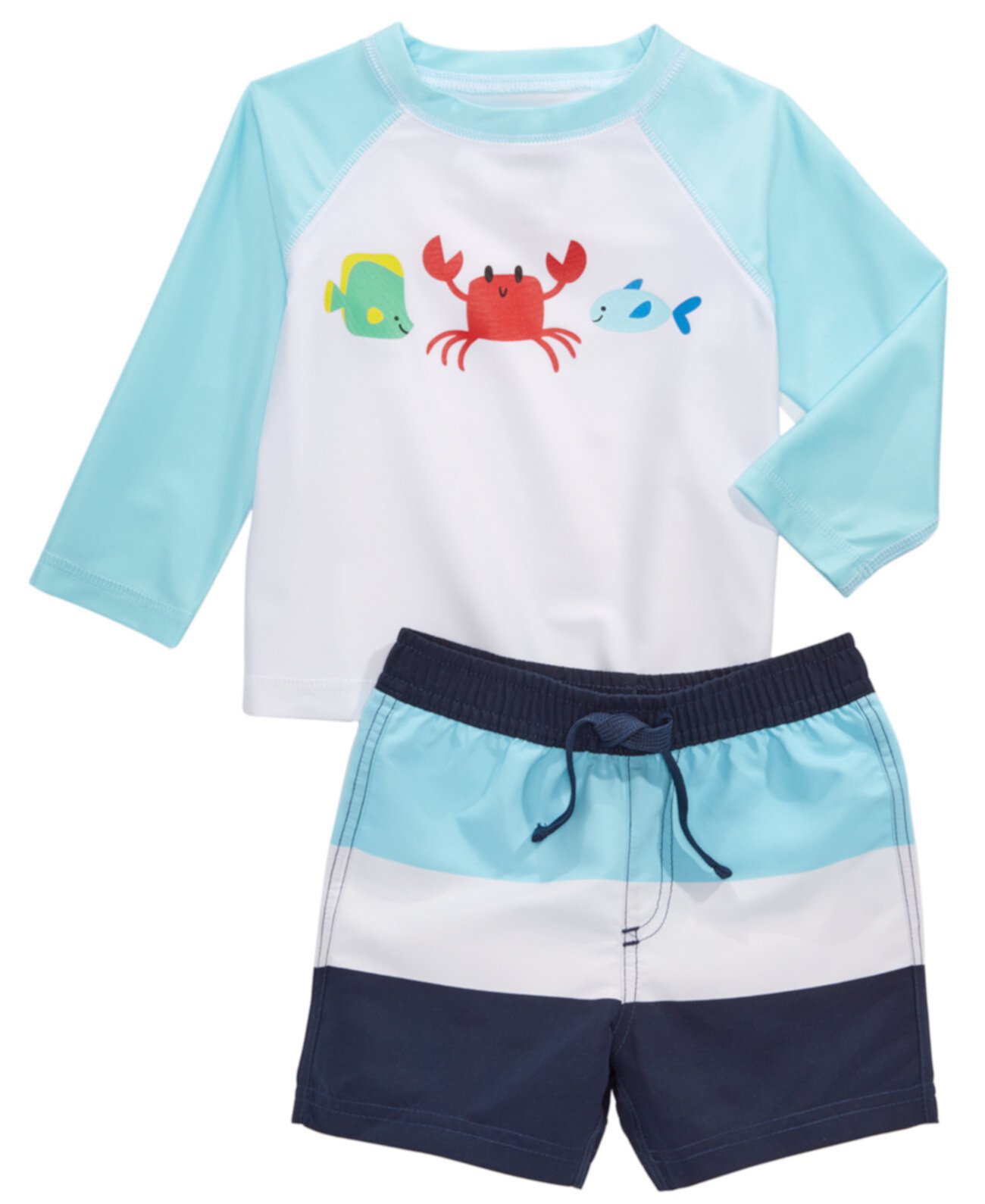 Мальчики 2-х шт. Набор Crab Rash Guard и плавок, созданный для Macy's First Impressions