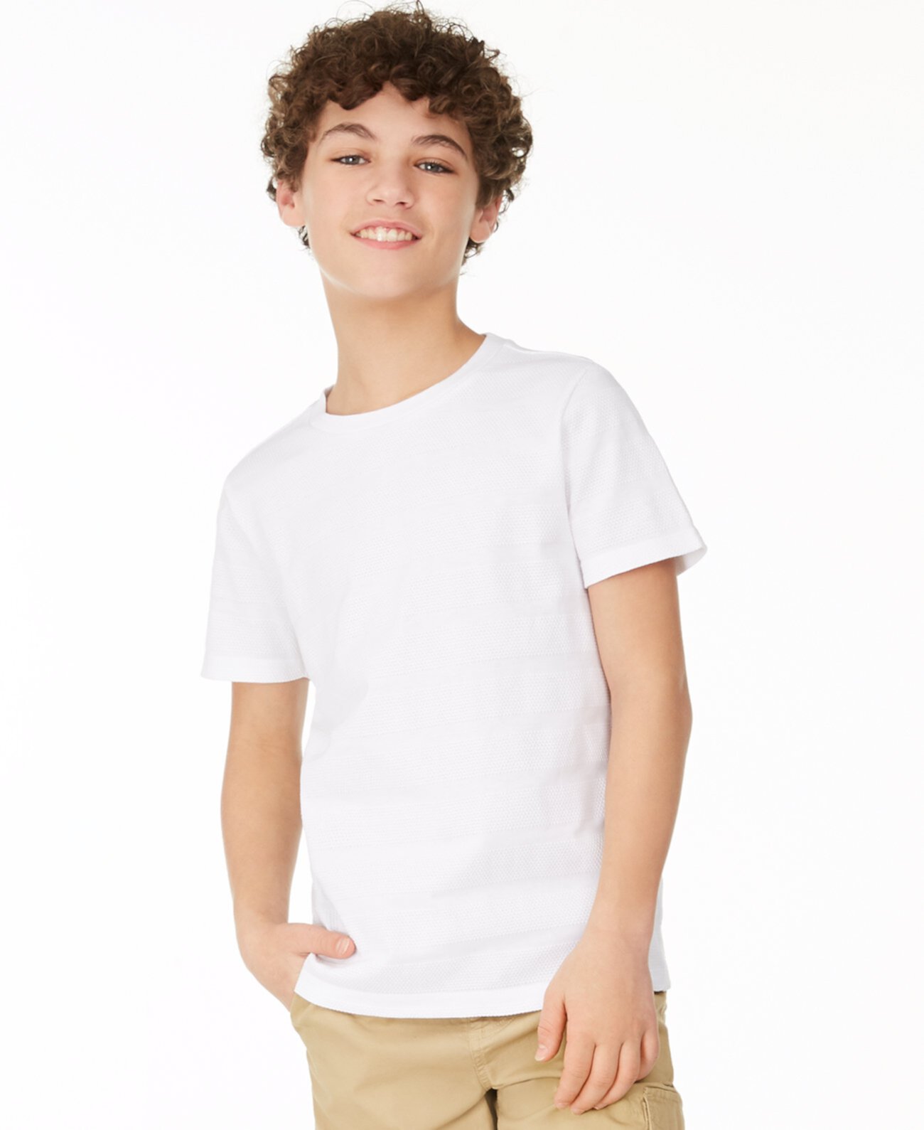 Текстурированная полосатая футболка Big Boys для Macy's Epic Threads