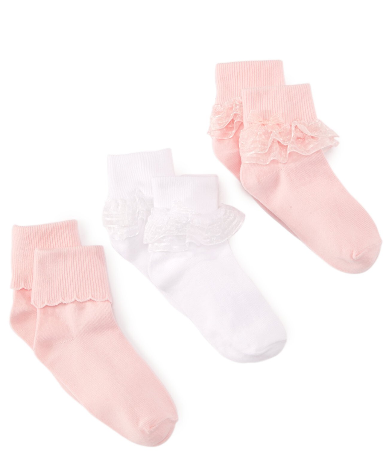 3-пакетные декоративные носки, маленькие девочки и большие девочки Trimfit