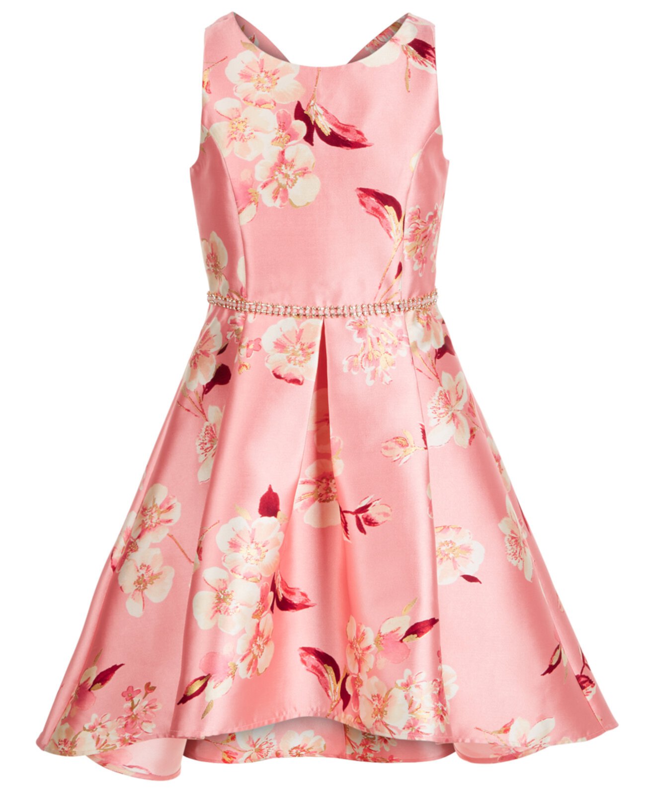 Платье High-Low с высоким принтом и цветочным принтом Big Girls Pink & Violet