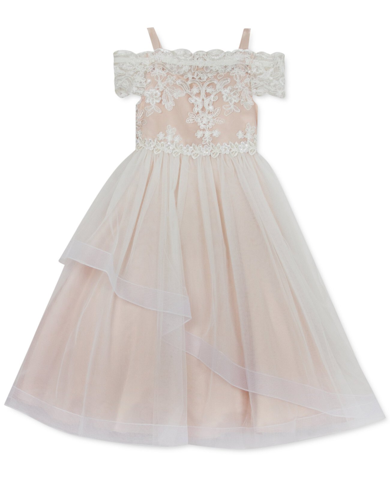 Кружевное платье с открытыми плечами для маленьких девочек Rare Editions