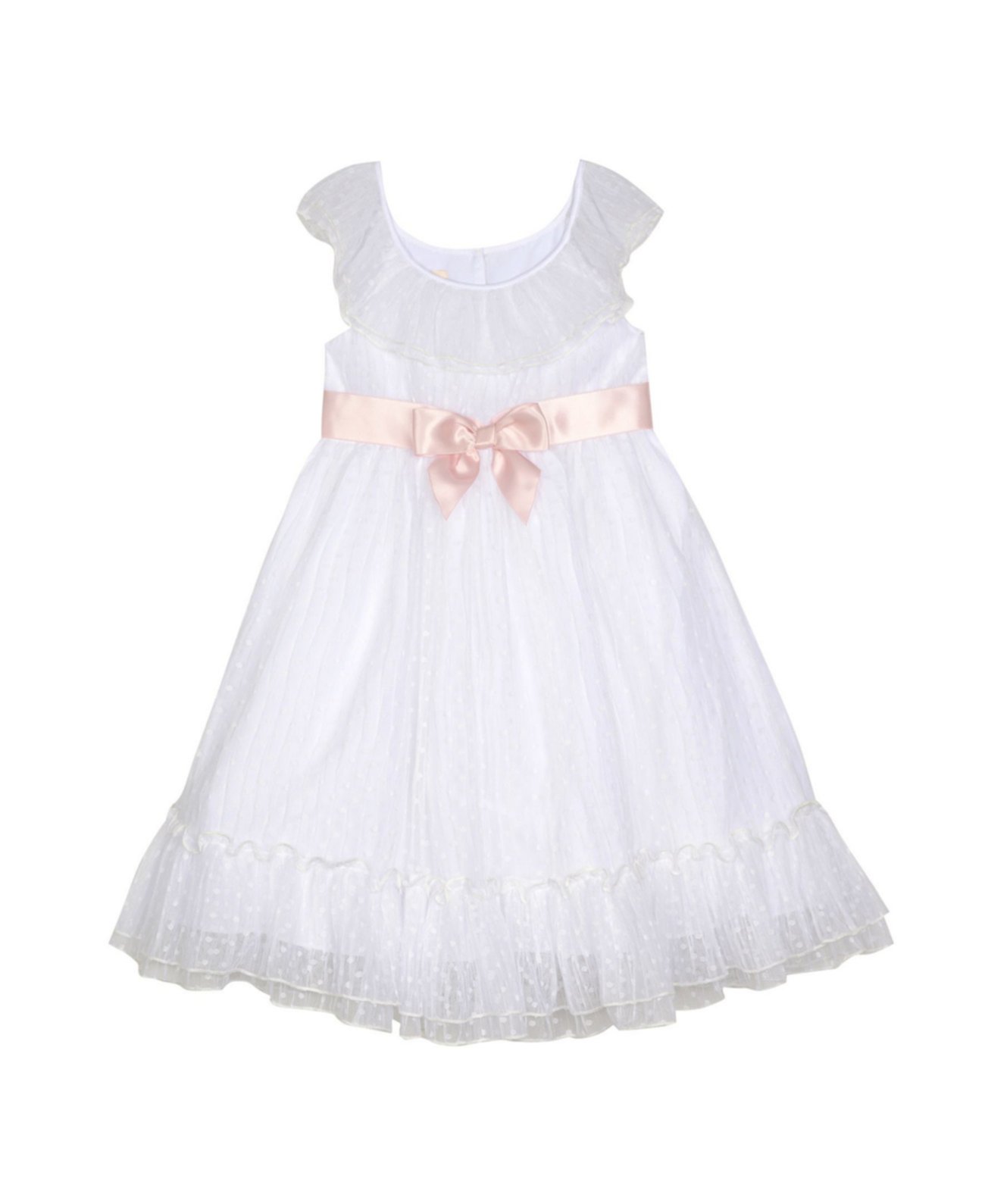Платье для малышей с рюшами и поясом для девочек Laura Ashley