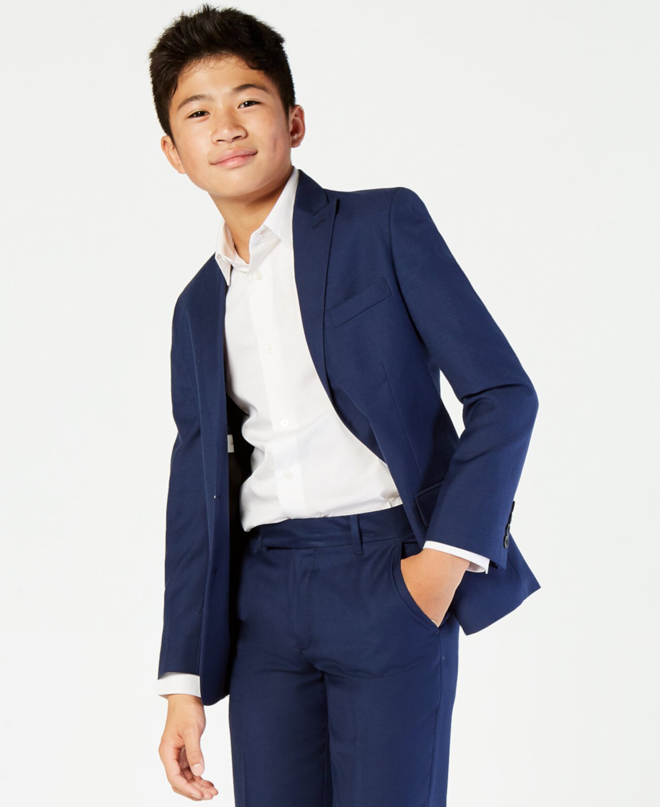 Облегающий пиджак из эластичной ткани для больших мальчиков Calvin Klein