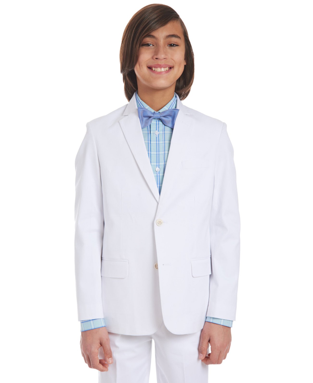 Белый пиджак из стретч-твила для больших мальчиков Tommy Hilfiger