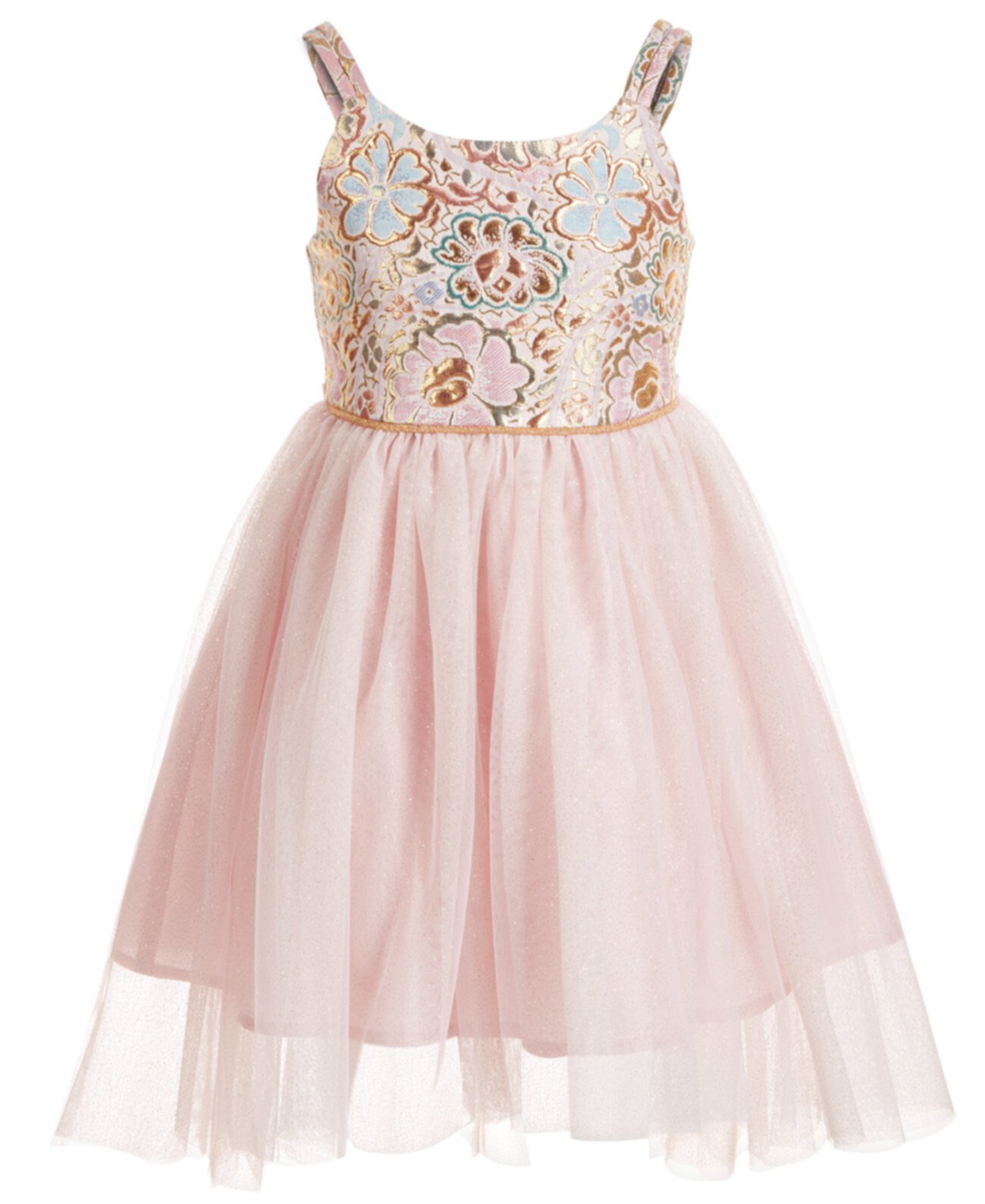 Платье для девочек из парчи и сетки для малышей Pink & Violet