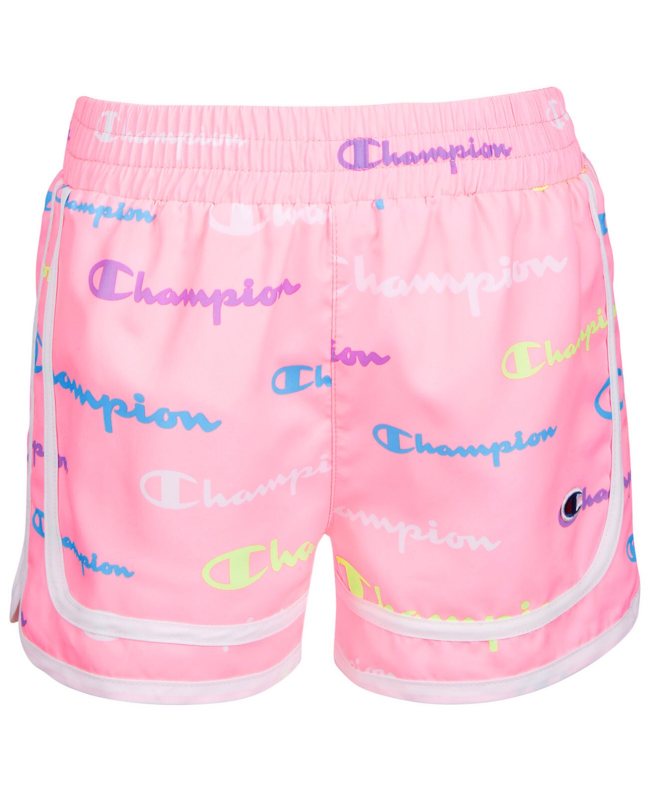 Многоцветные шорты с логотипом Little Girls Varsity Allover Champion