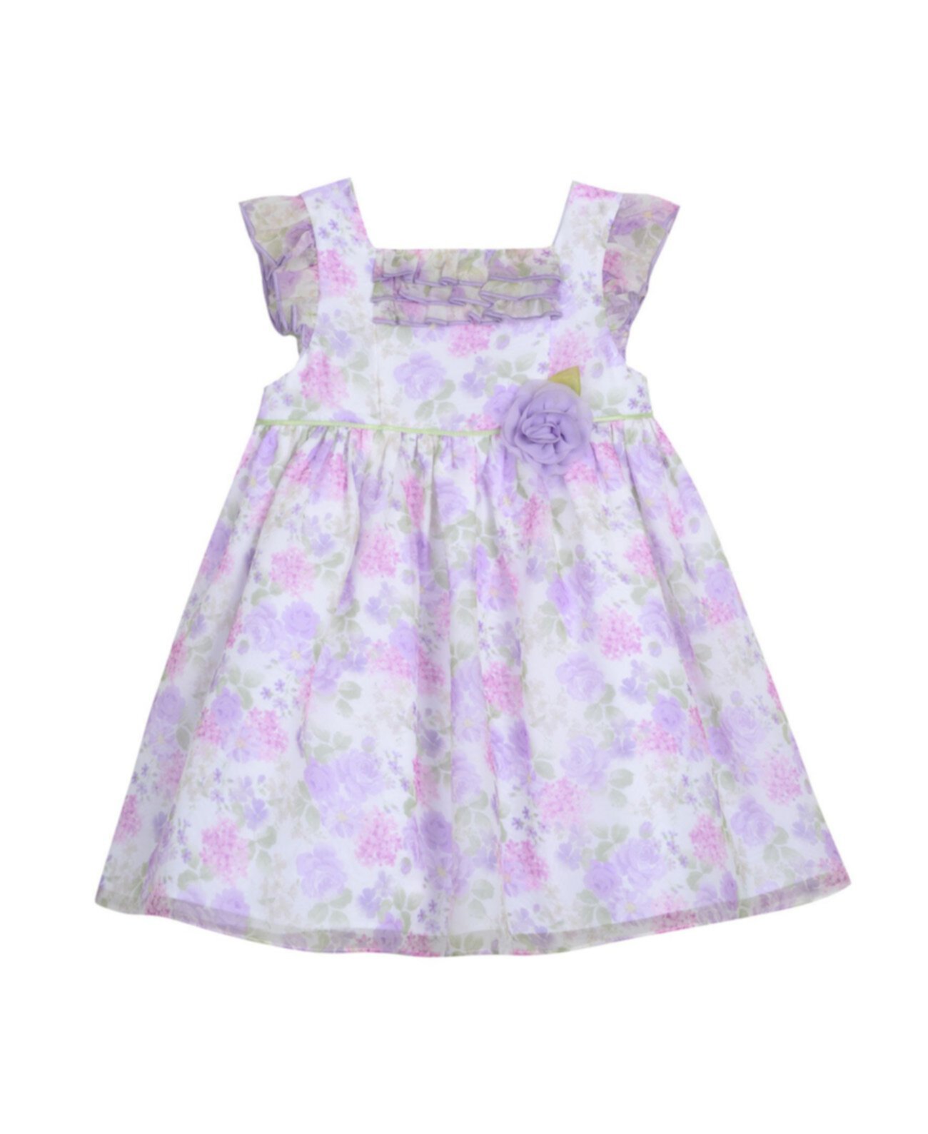Вечернее платье для девочек с рюшами и рукавами для малышей Laura Ashley