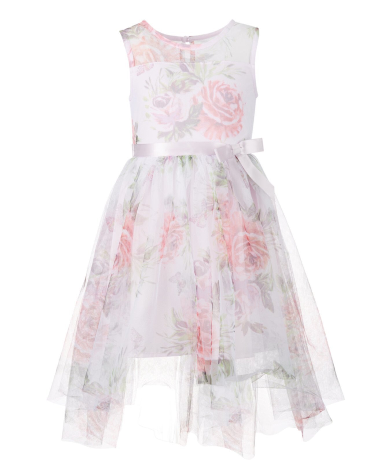 Платье в сеточку для девочек с принтом "Toddler" Pink & Violet