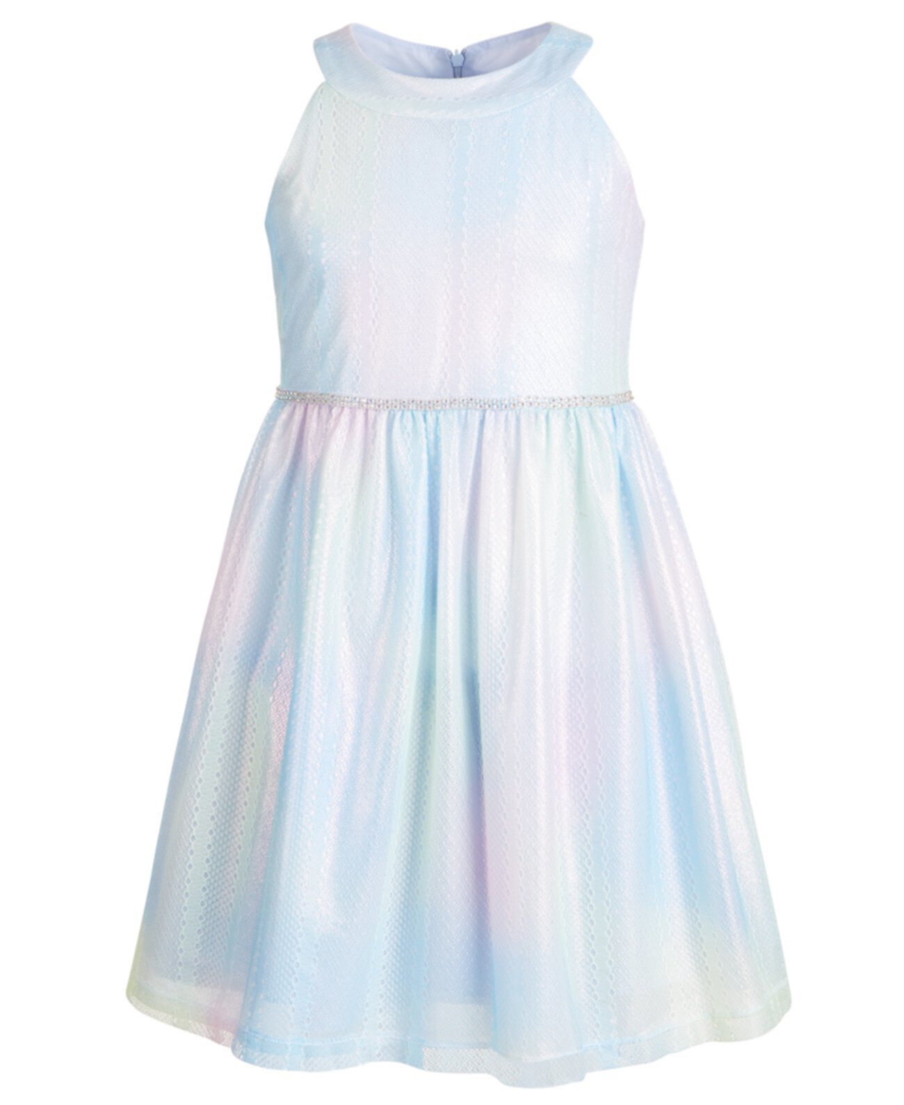 Маленькие девочки Rainbow Кружевное платье металлик Bonnie Jean