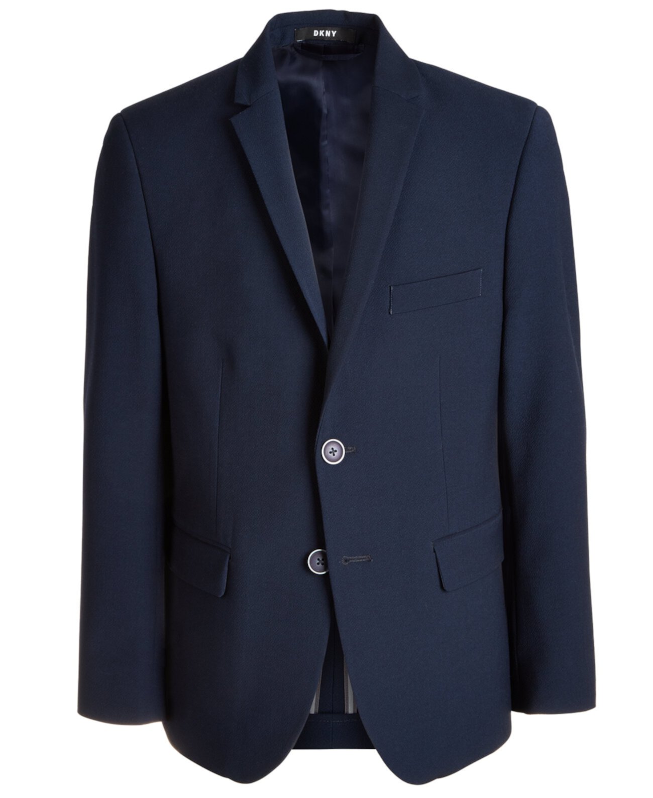 Темно-синий стретч-пиджак классического кроя для больших мальчиков DKNY