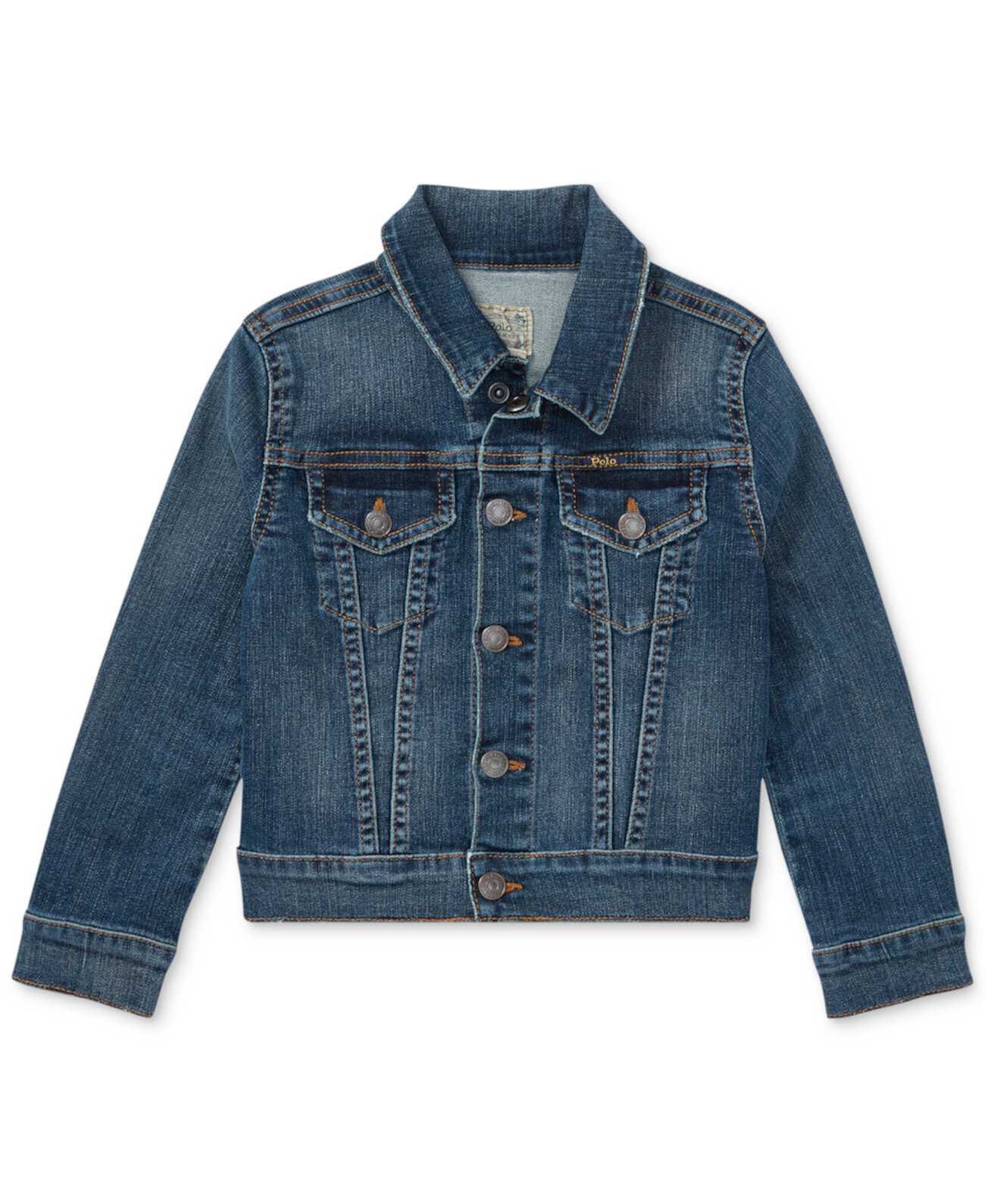 Джинсовая куртка Trucker для маленьких девочек Ralph Lauren