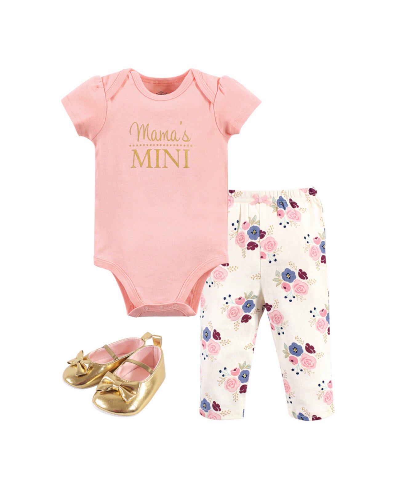 Мини-боди Baby Girls Mamas, брюки и комплект обуви, набор из 3 Little Treasure