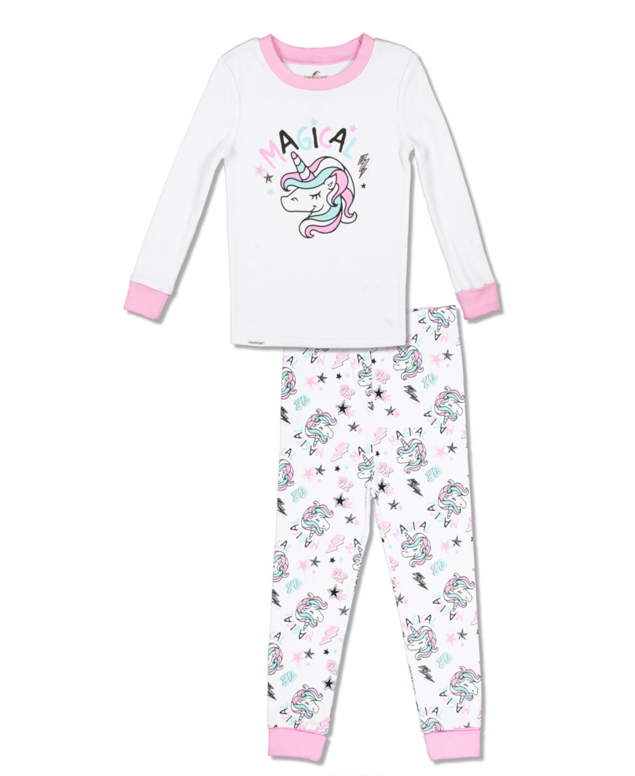 Набор из 2 маленьких хлопковых пижамных комплектов для девочек с надписью Grow with Me Free 2 Dream