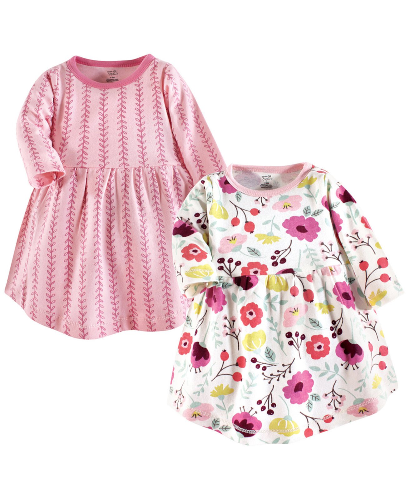 Baby Girl Organic Cotton Dress, Long Sleeve 2-Pack Touched by Nature