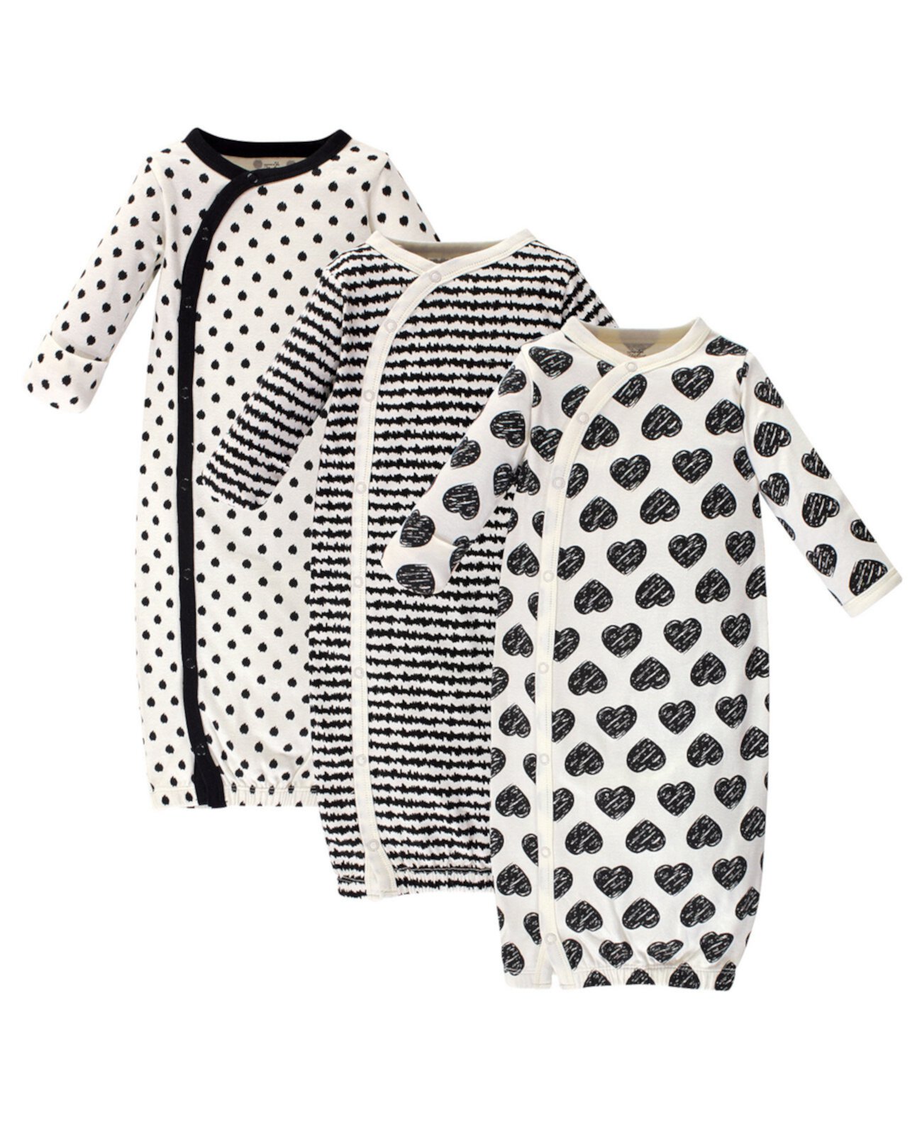 Baby Girl Органические платья кимоно, 3 упаковки Touched by Nature