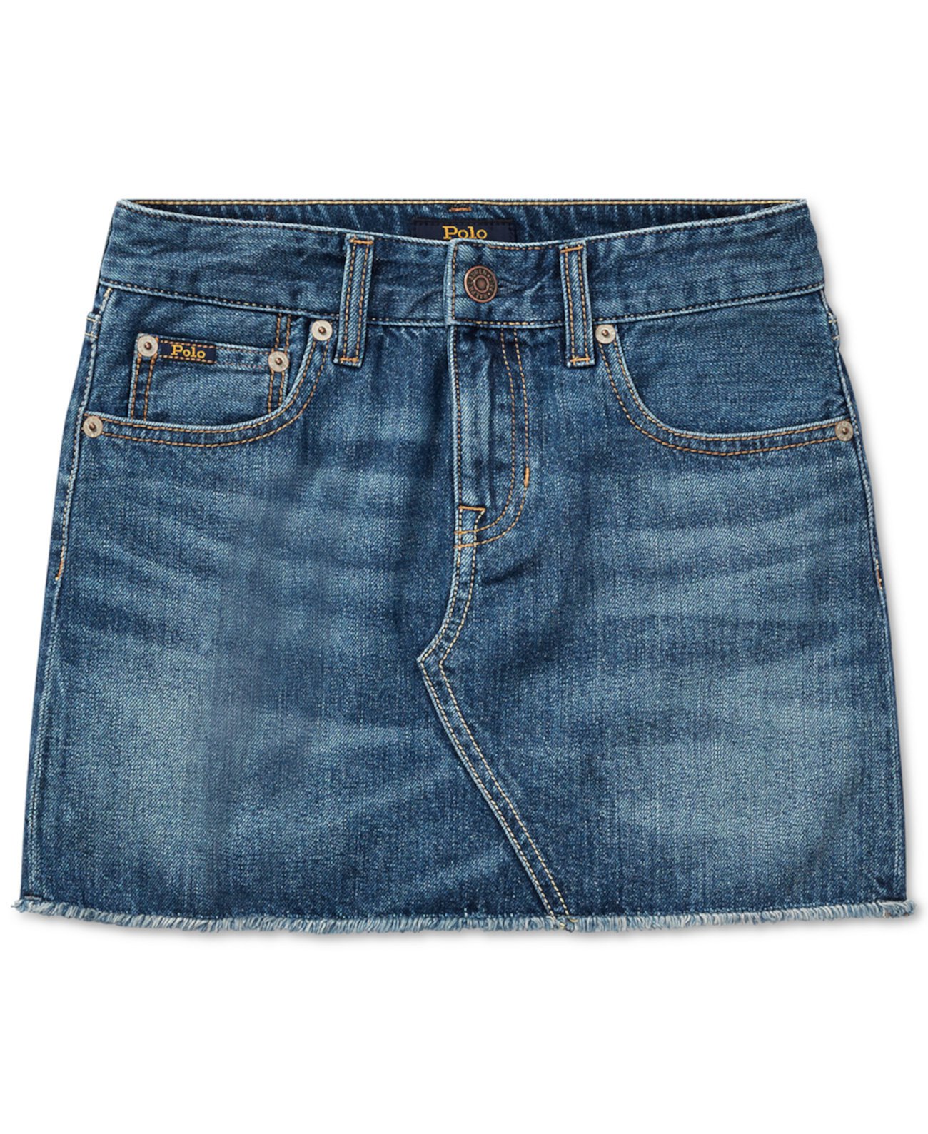 Хлопковая джинсовая юбка Big Girls Ralph Lauren