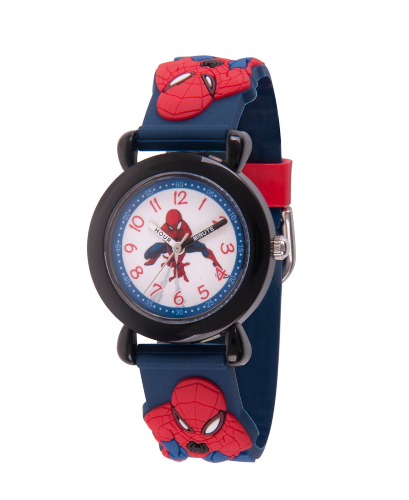 Черные пластиковые часы для учителей времени Marvel Spider-Man Boys Ewatchfactory