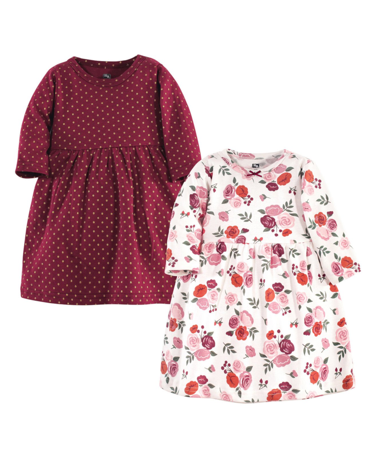 Осенние платья с цветочным рисунком для маленьких девочек, упаковка из 2 шт. Hudson Baby