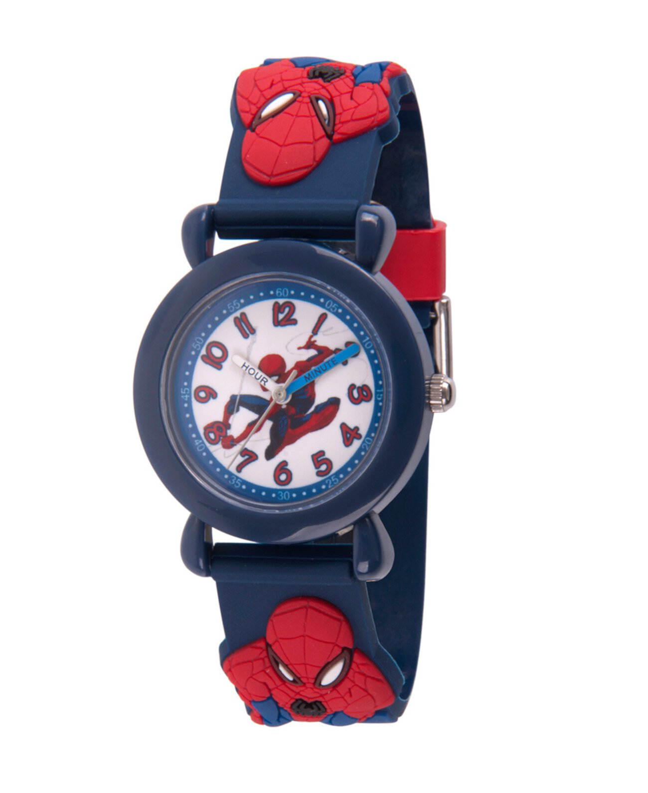 Голубые пластиковые часы для учителя времени Marvel Spider-Man Boys Ewatchfactory