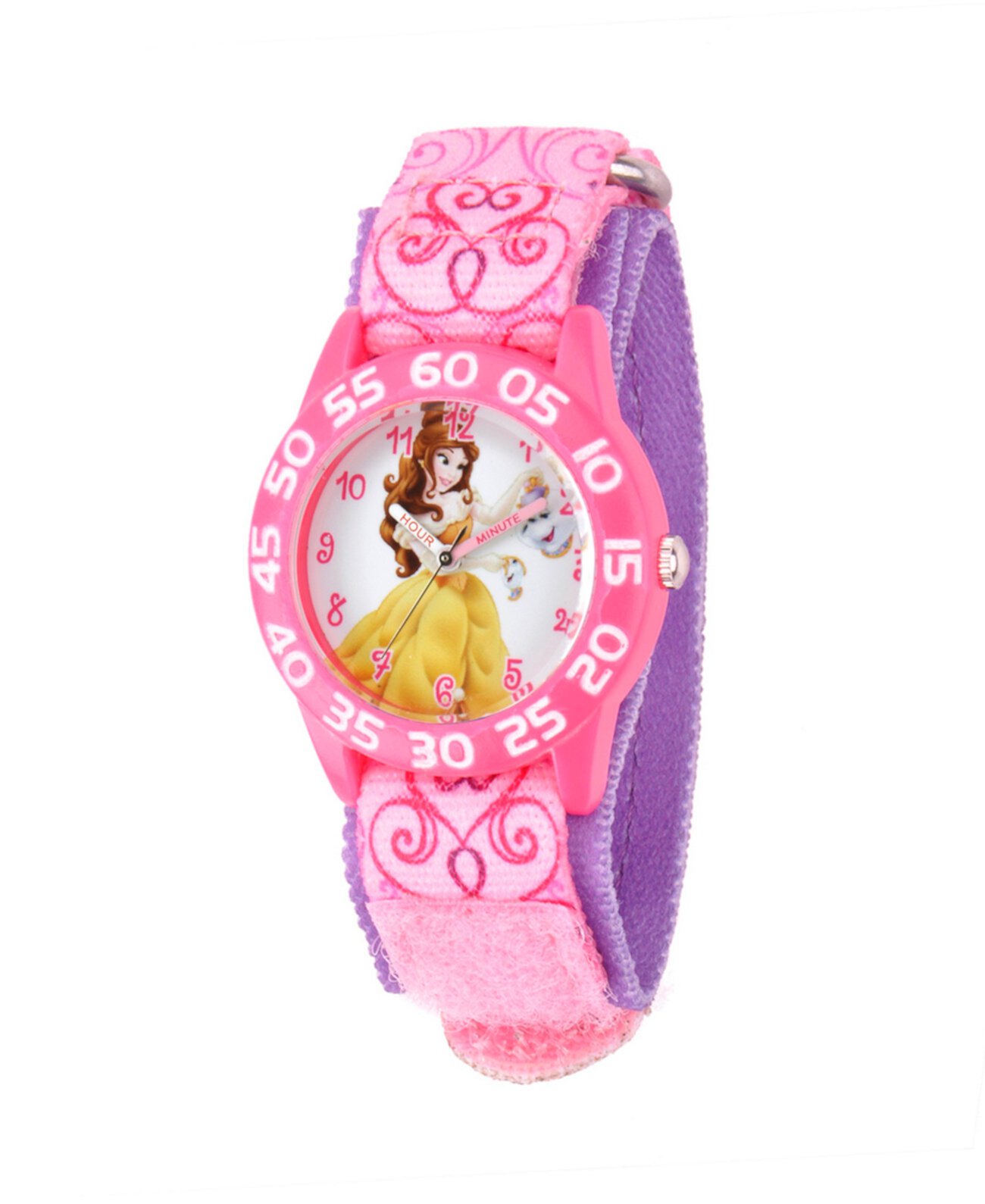 Розовые пластиковые часы для учителей Disney Belle Girls Ewatchfactory