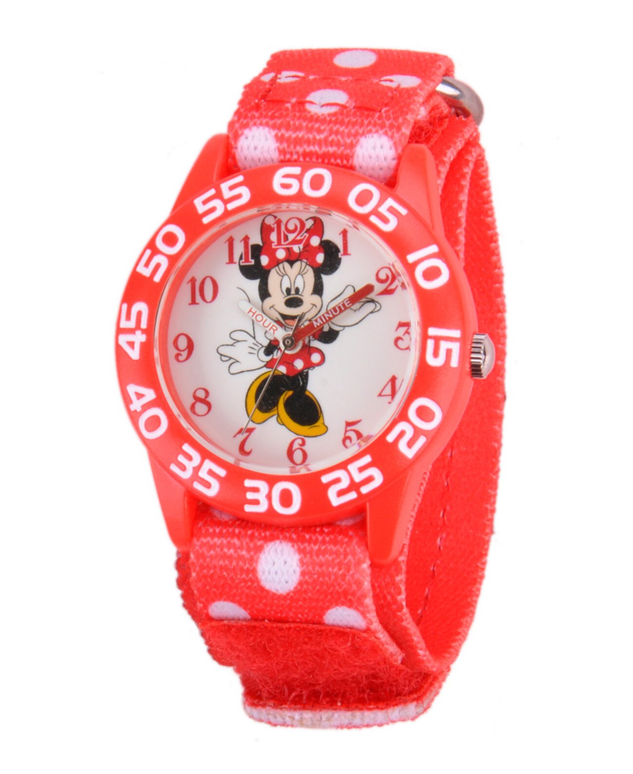 Красные пластичные часы для учителей Disney Minnie Mouse Girls Ewatchfactory