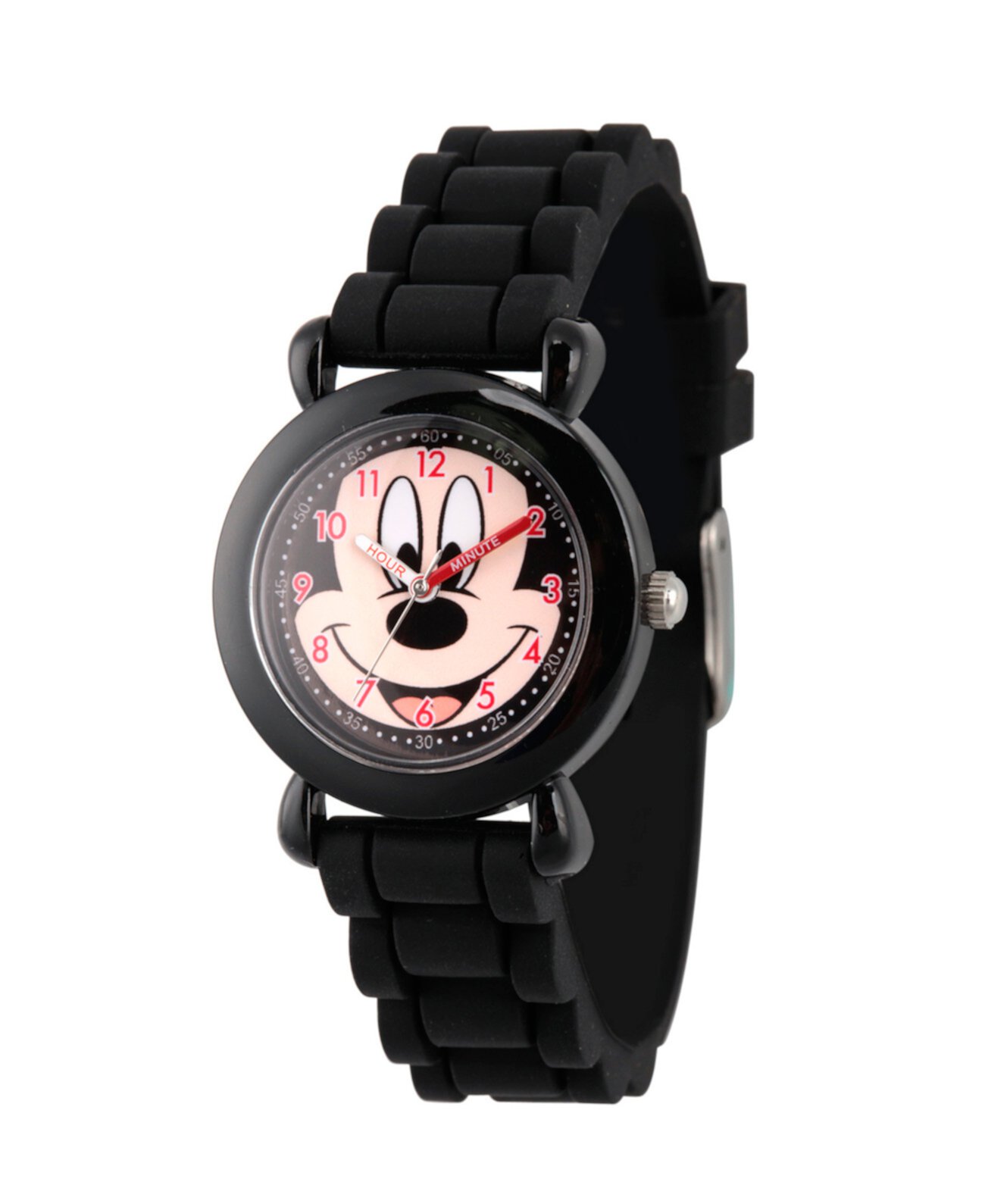 Черные пластиковые часы для учителей Disney Mickey Mouse Boys Ewatchfactory