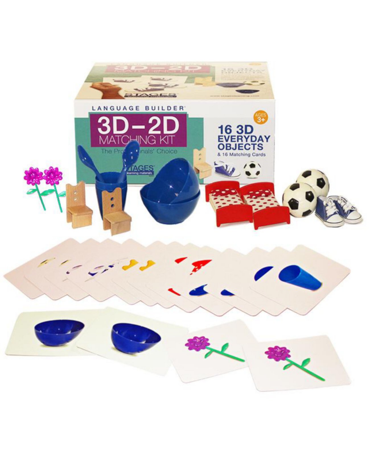 Набор 3D Language 2D Builder, повседневные предметы Stages Learning Materials