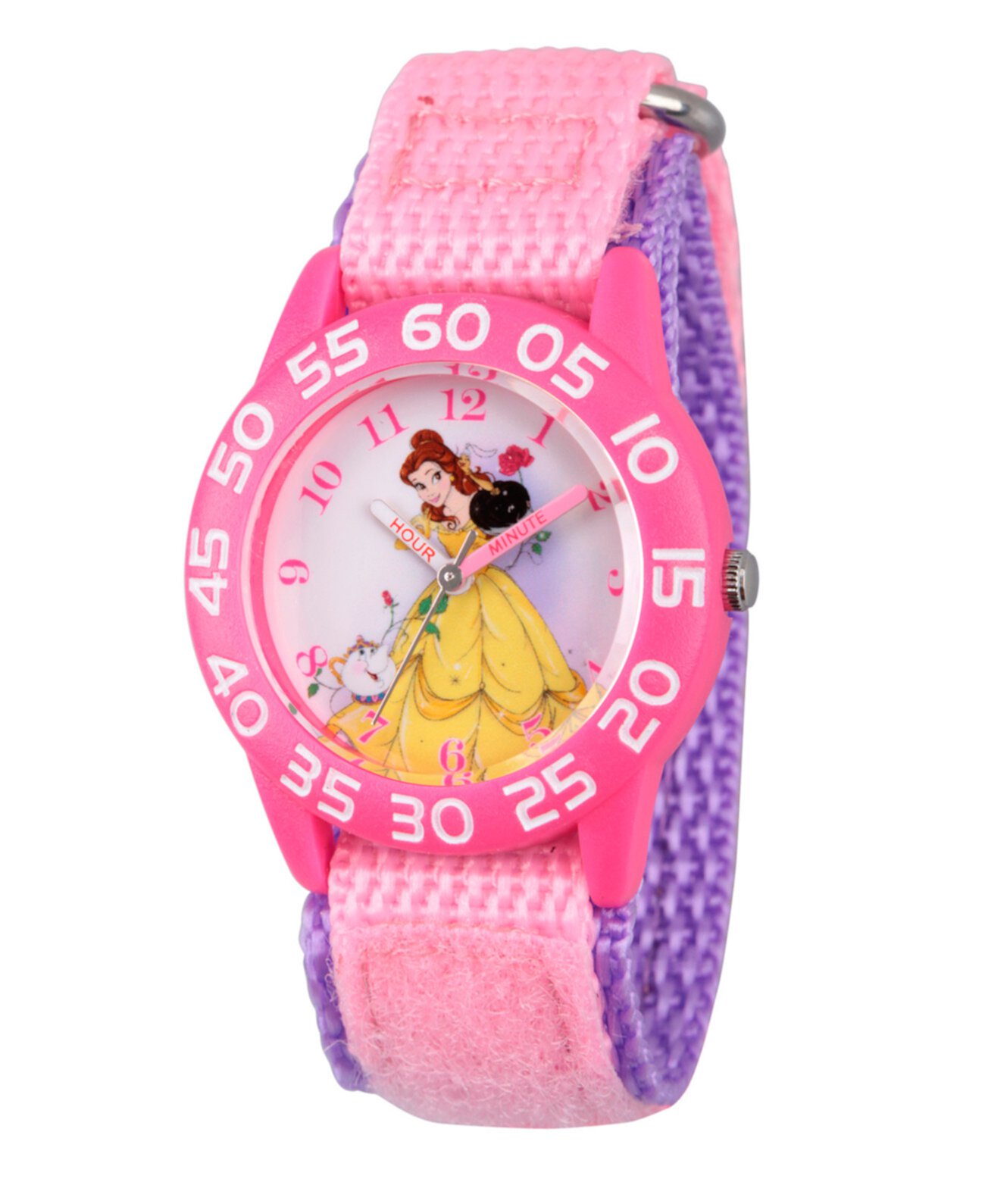 Розовые пластиковые часы для учителей Disney Princess Belle Girls Ewatchfactory