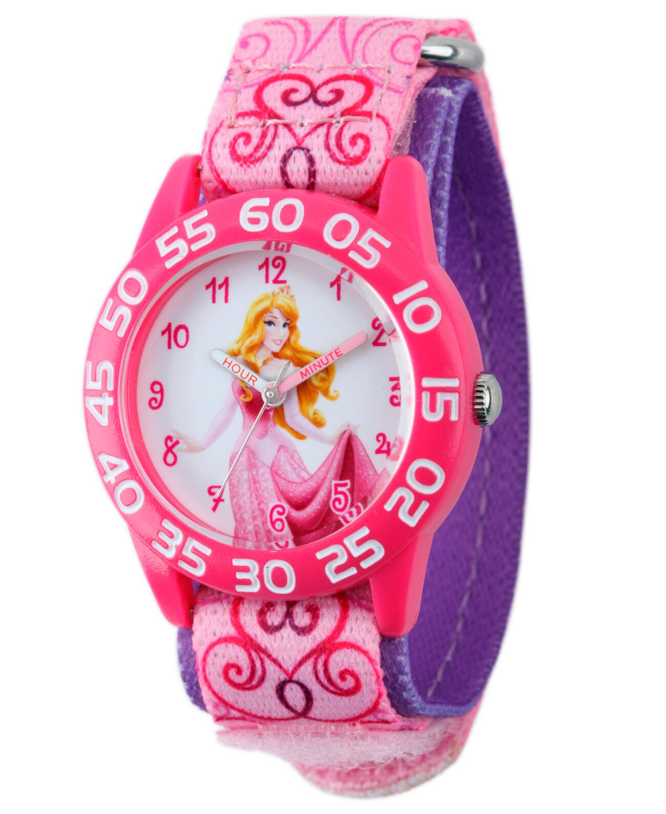 Розовые пластиковые часы для учителей Disney Aurora Girls Ewatchfactory