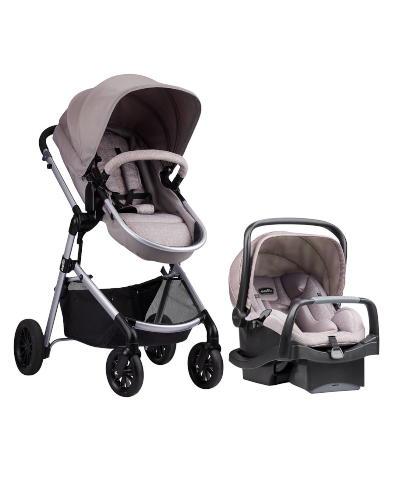 Evenflo pivot travel system with safemax infant car seat on sale