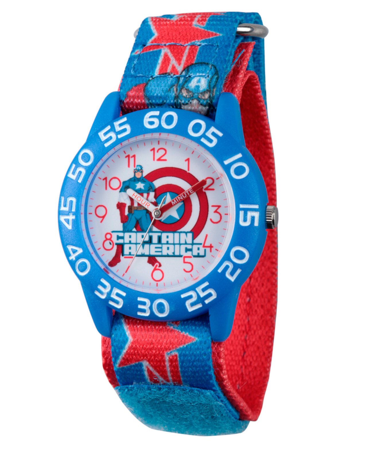 Мстители Marvel собирают голубые пластиковые часы для учителей Captain America Boys Ewatchfactory