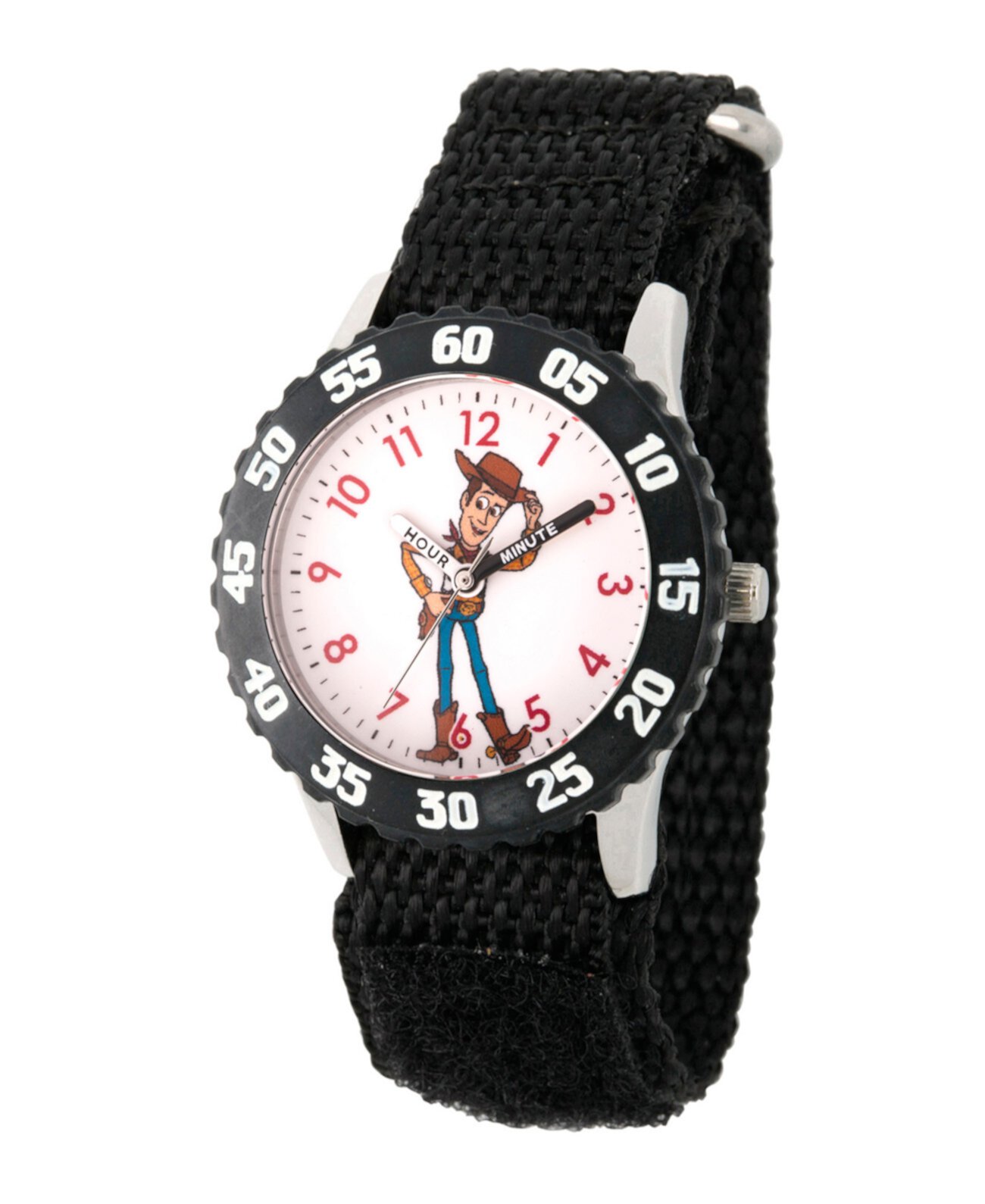 Часы для учителя времени из нержавеющей стали с черным ремешком для мальчиков Disney Toy Story 4 Woody, 32 мм Ewatchfactory