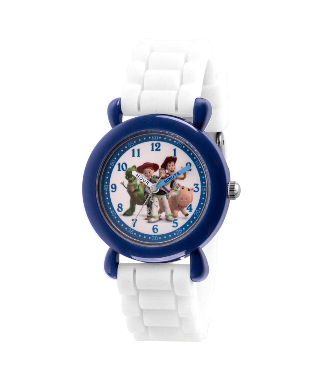 Boy's Disney Toy Story 4 Вуди, Базз, Джесси, Рекс, Хамм Белые пластиковые часы для учителей с пластиковыми часами 32 мм Ewatchfactory