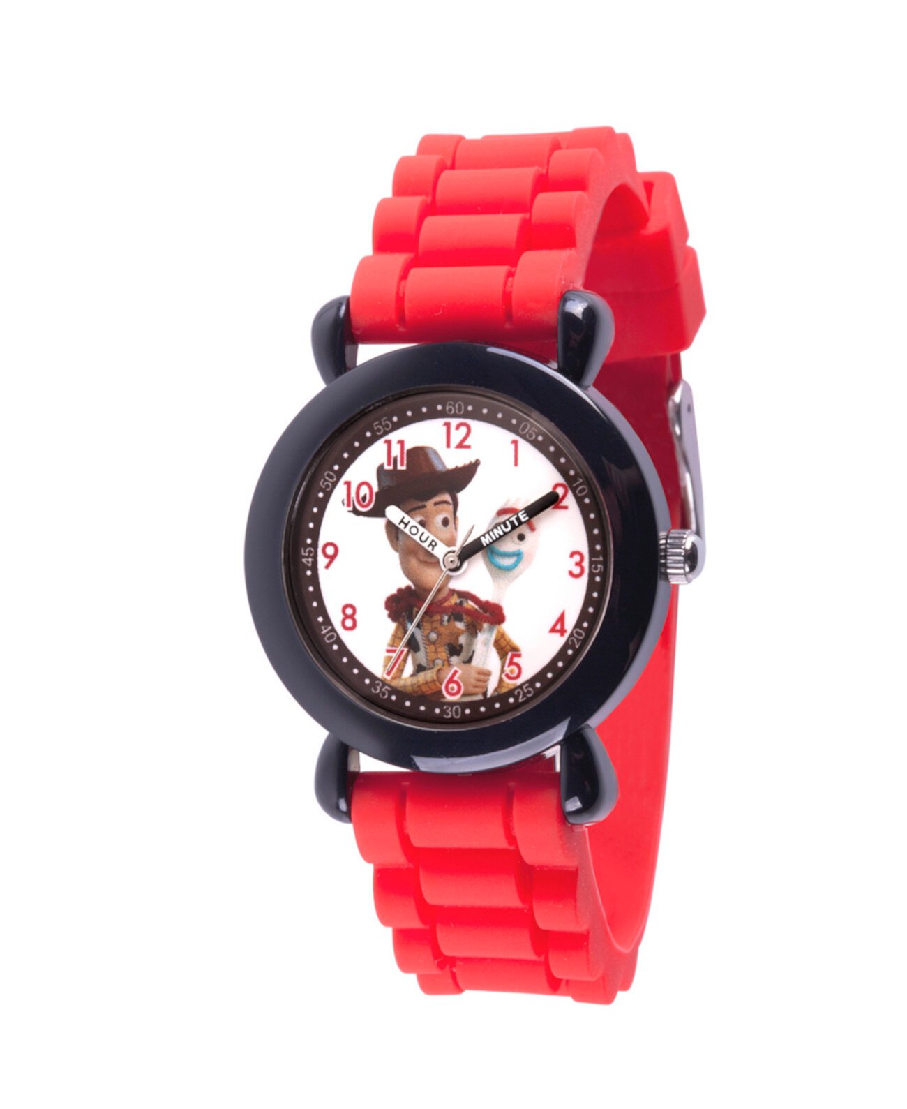 Disney Toy Story для мальчика, 4 Вуди, красные пластиковые часы для учителей с ремешком 32 мм Ewatchfactory