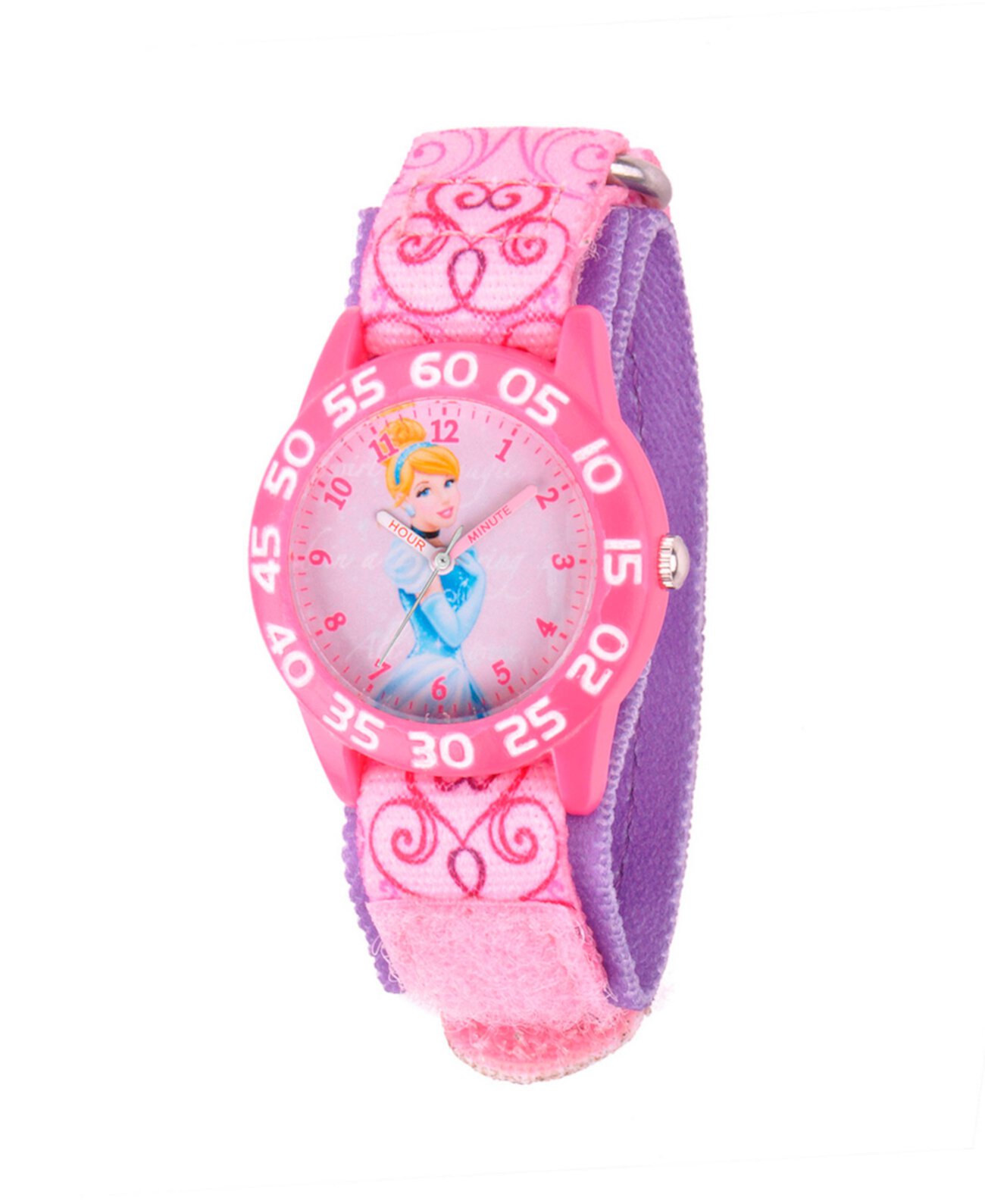 Розовые пластиковые часы для девочек Disney Cinderella Girls Ewatchfactory