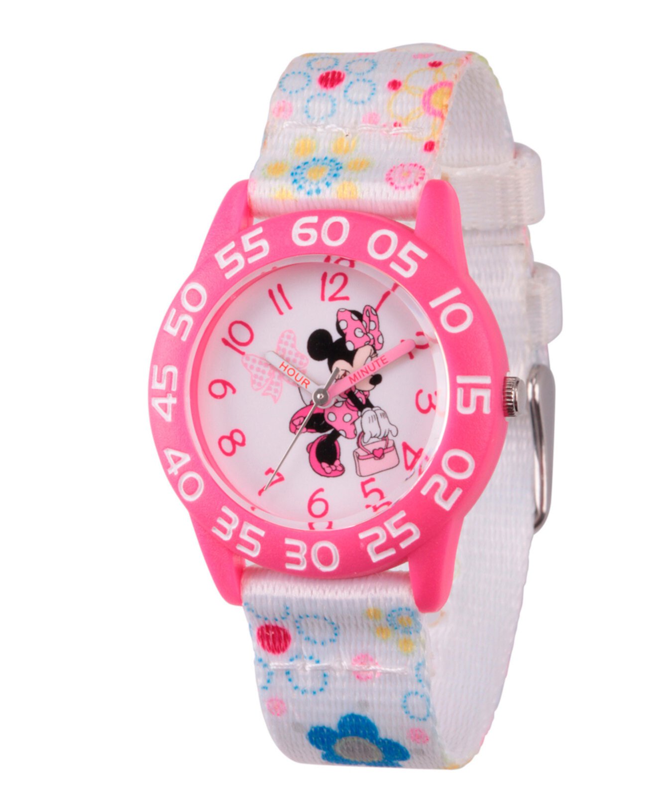Розовые пластиковые часы для девочек Disney Minnie Mouse Ewatchfactory