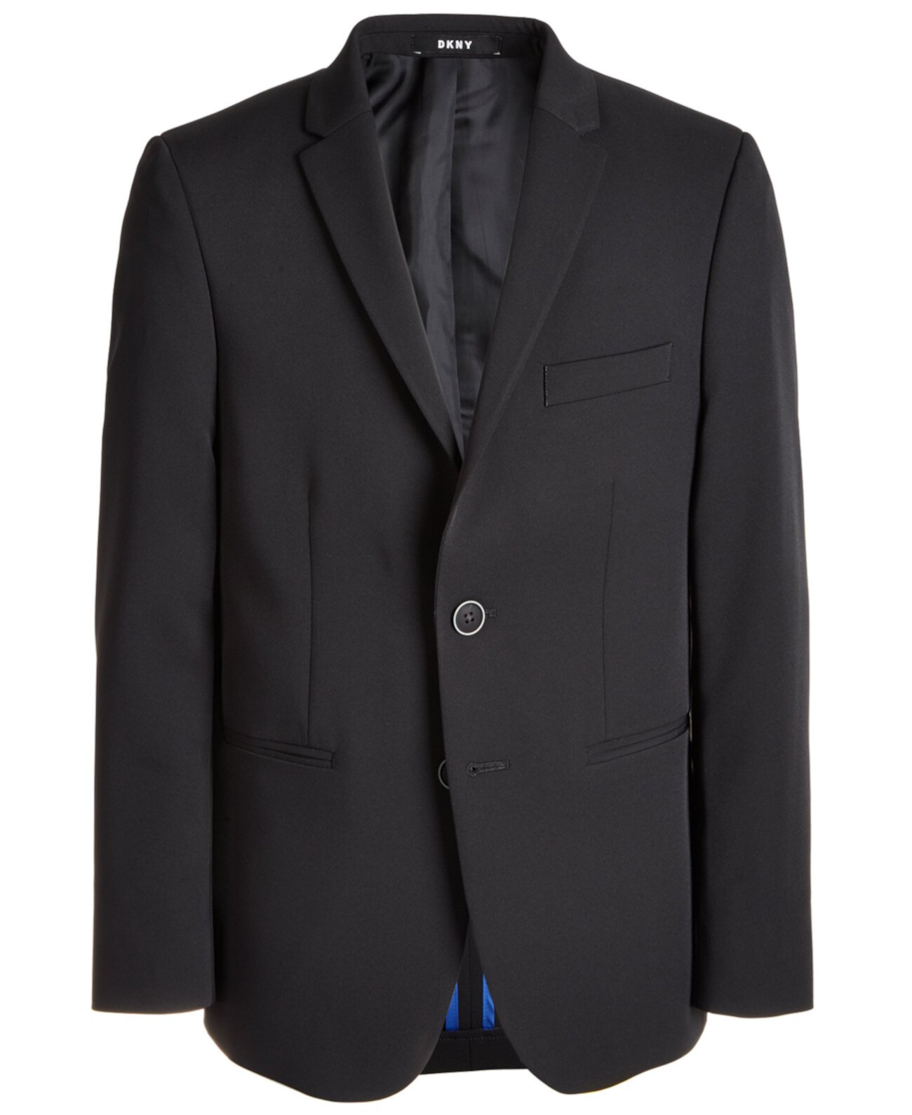 Эластичный черный пиджак классического кроя для больших мальчиков DKNY